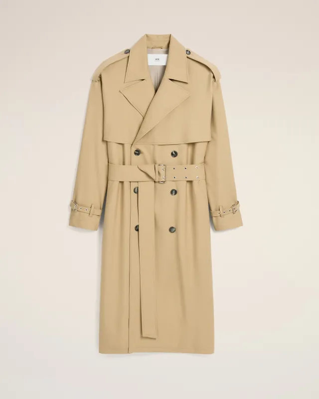 Trench Coat Beige En Laine made by Ami