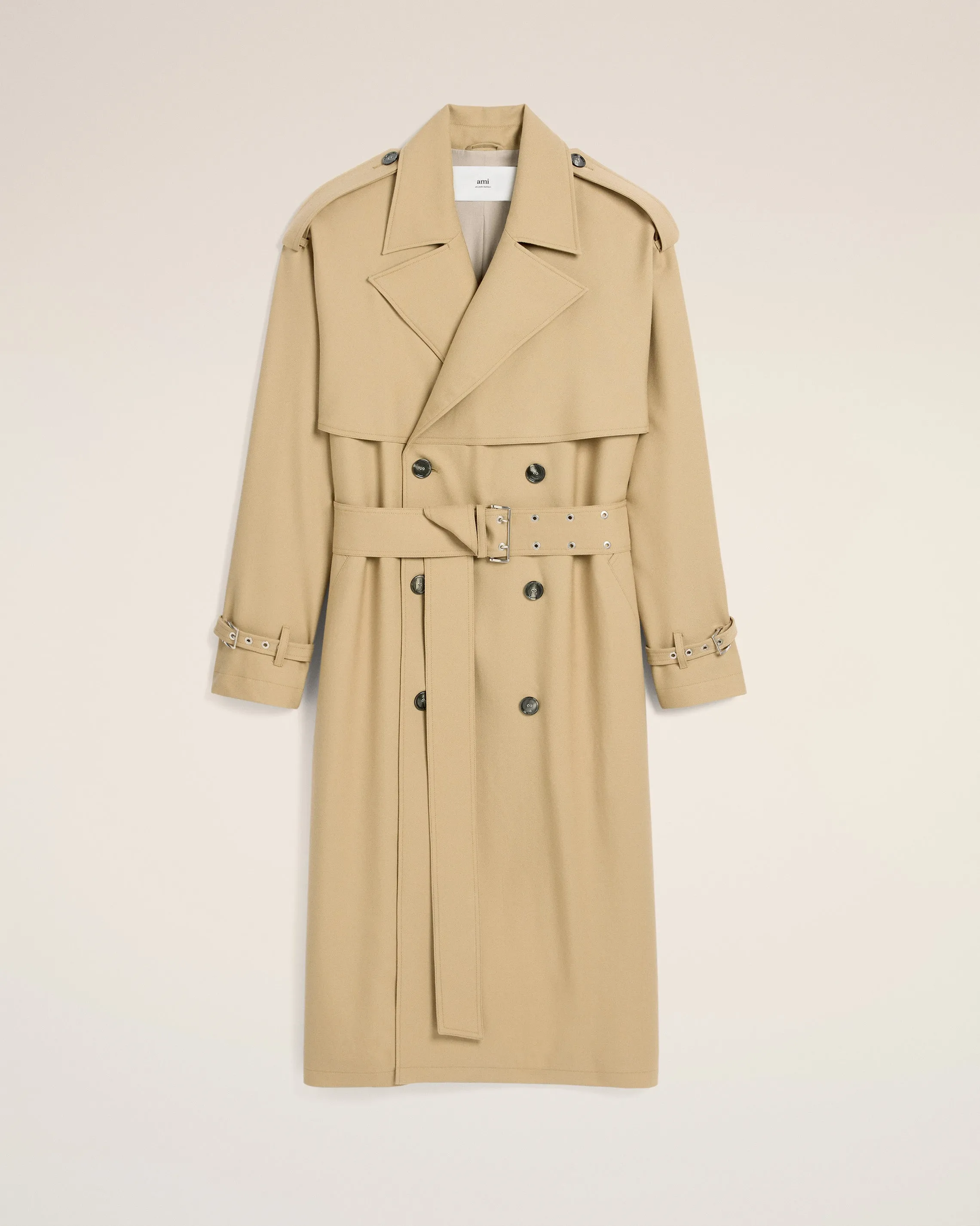 Trench Coat Beige En Laine sold by Ami