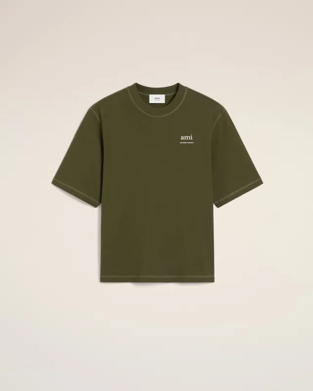 T-Shirt Vert En Coton sold by Ami