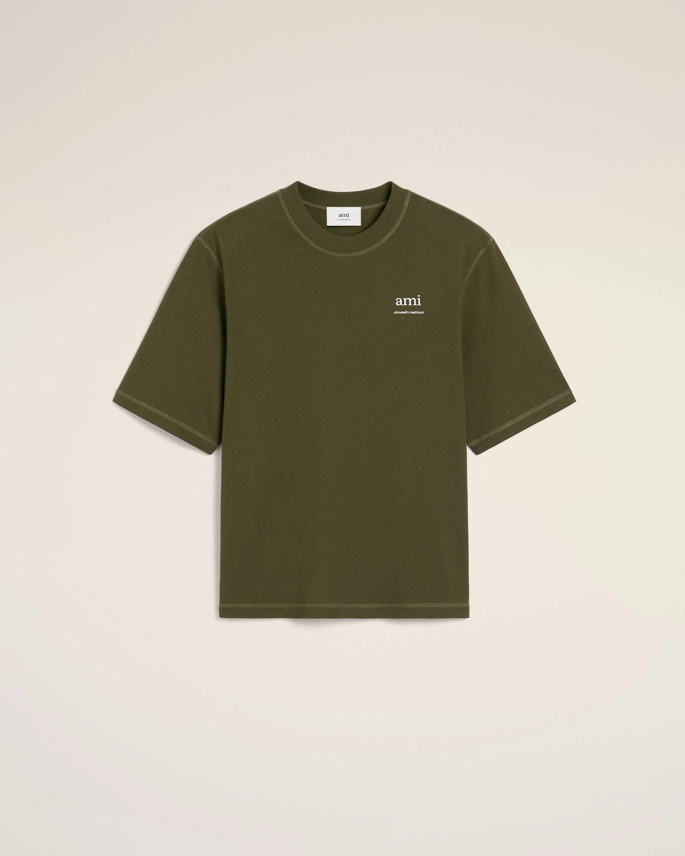 T-Shirt Vert En Coton sold by Ami