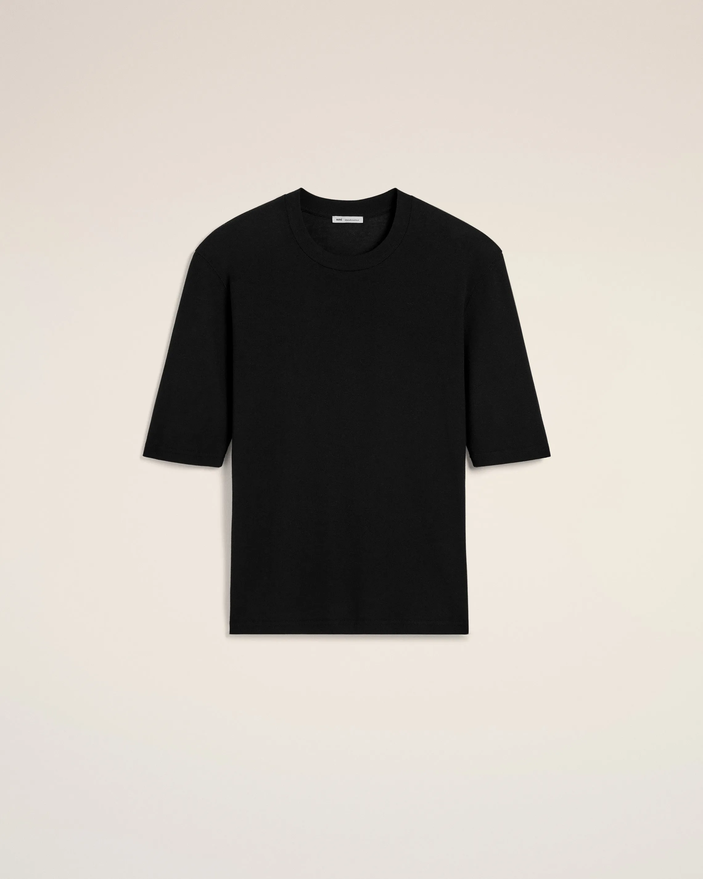 T-Shirt Noir Manches Courtes En Coton sold by Ami