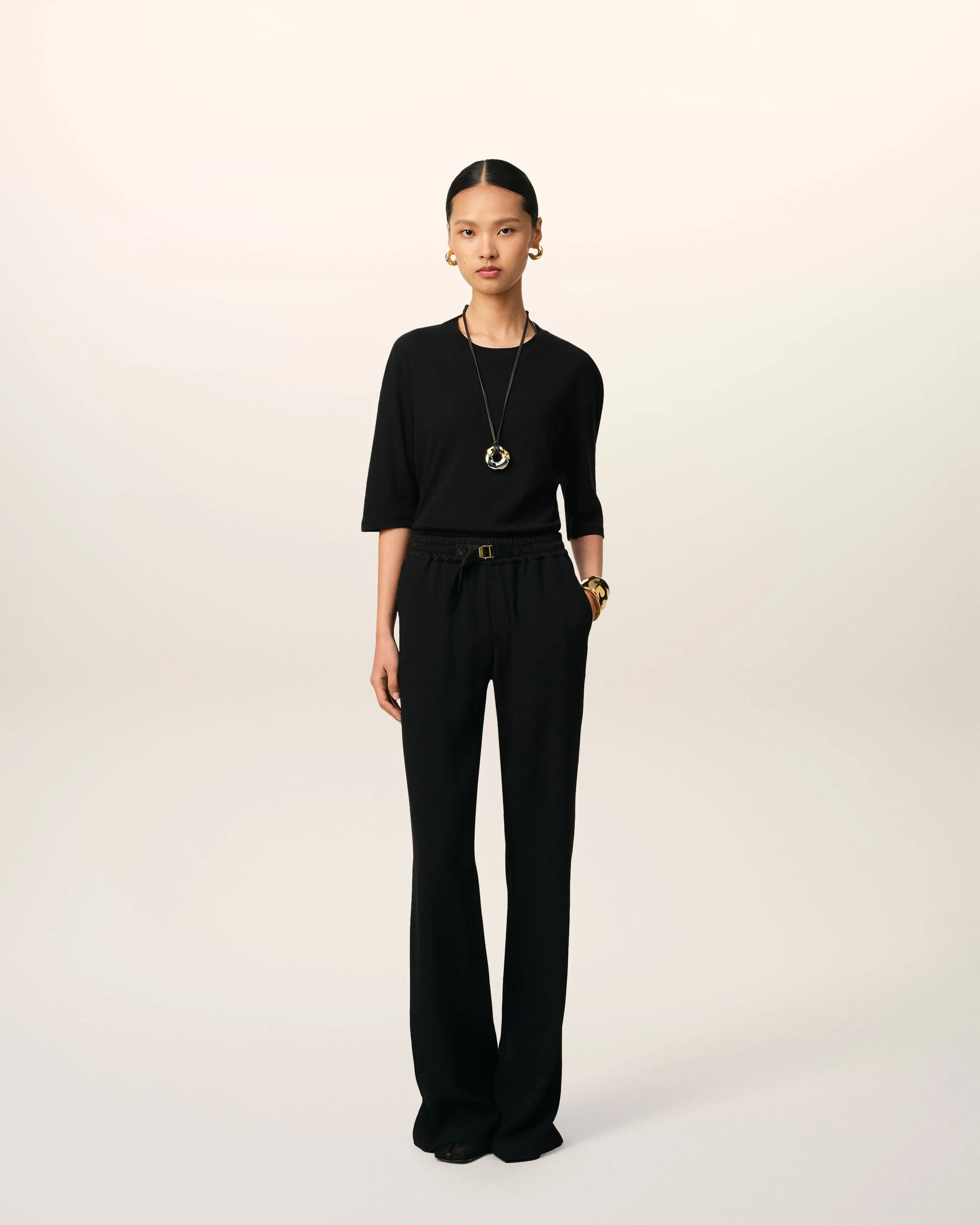 T-Shirt Noir Manches Courtes En Coton sold by Ami product image thumbnail 2