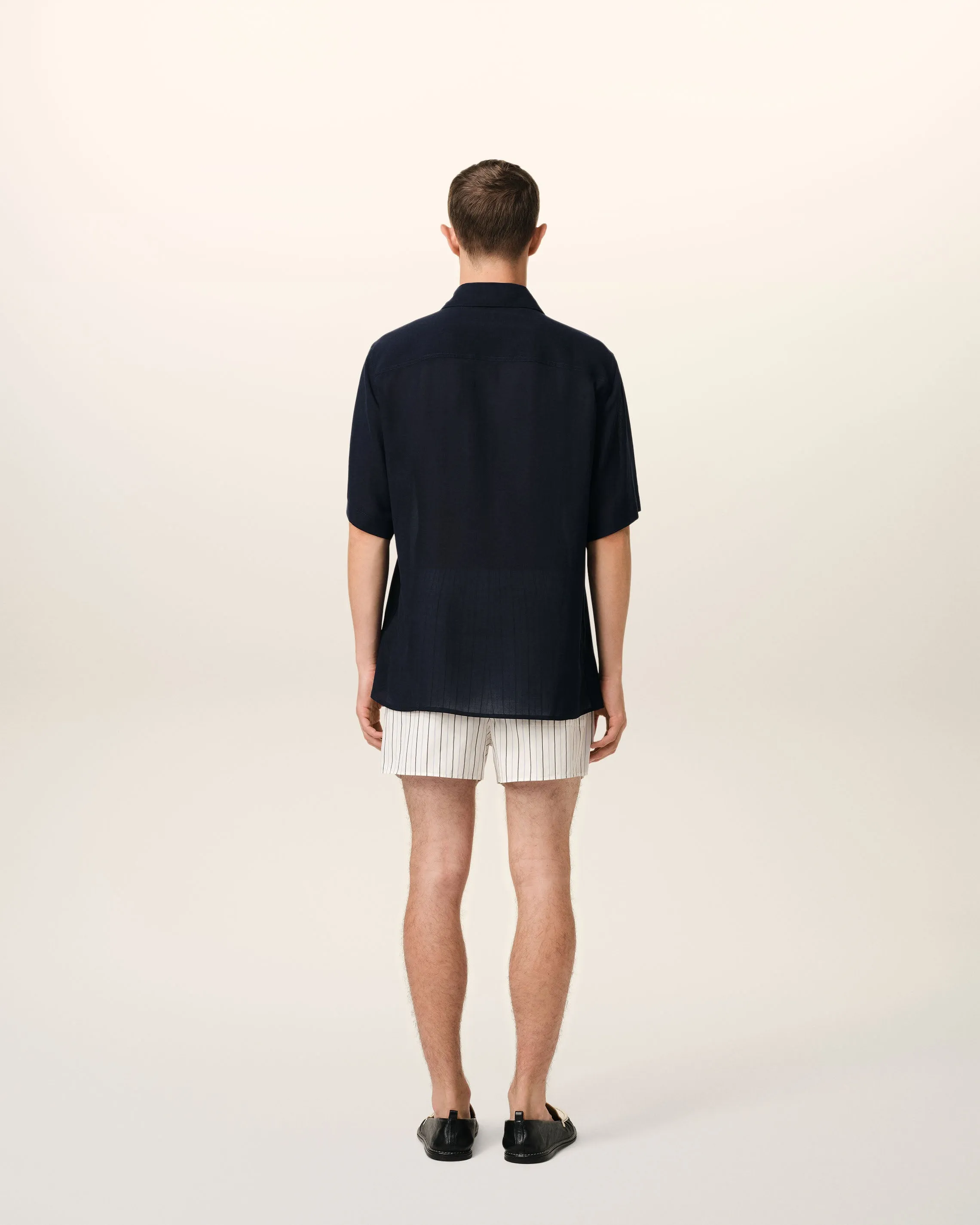 Chemise Bleu Marine Manches Courtes En Coton sold by Ami product image thumbnail 5