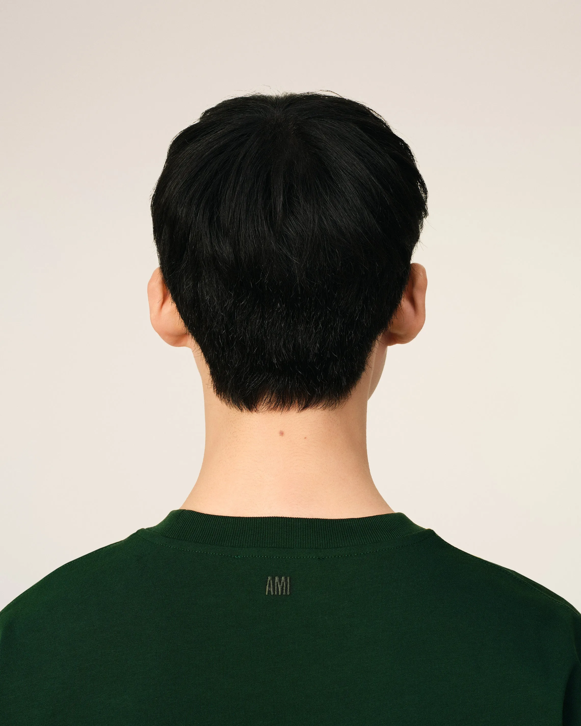 T-shirt Vert Coupe Boxy En Coton Avec Patch sold by Ami product image thumbnail 4