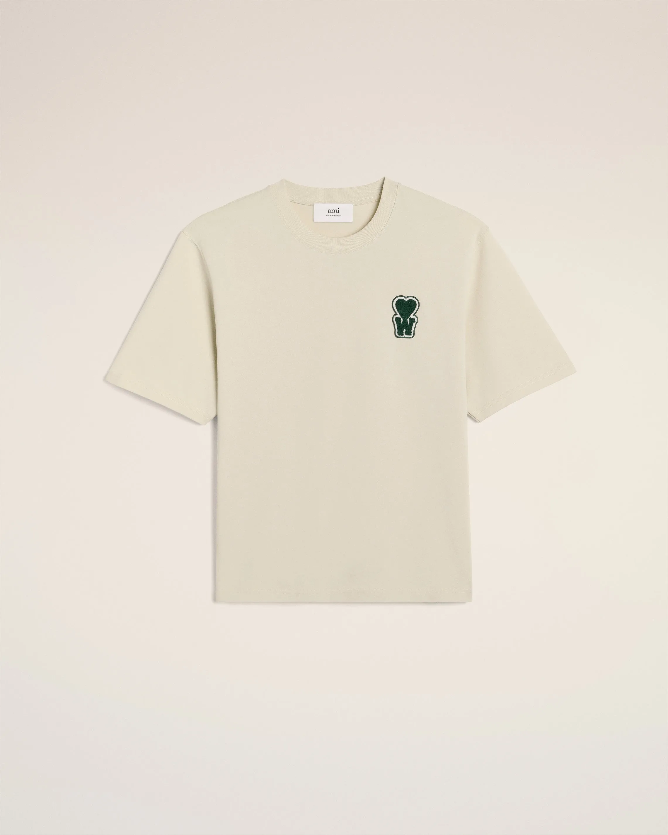 T-shirt Blanc Coupe Boxy En Coton Avec Patch sold by Ami