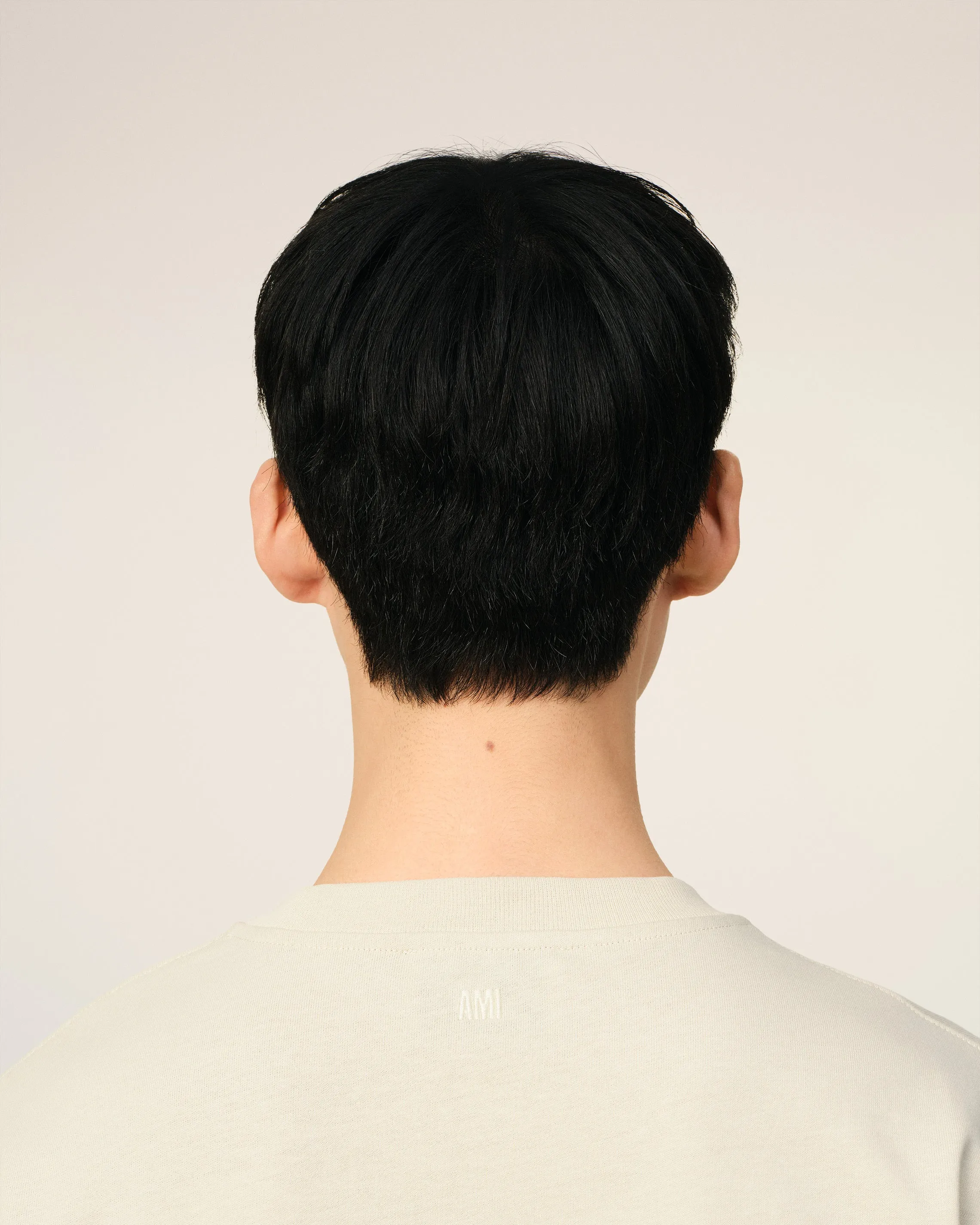 T-shirt Blanc Coupe Boxy En Coton Avec Patch sold by Ami product image thumbnail 4