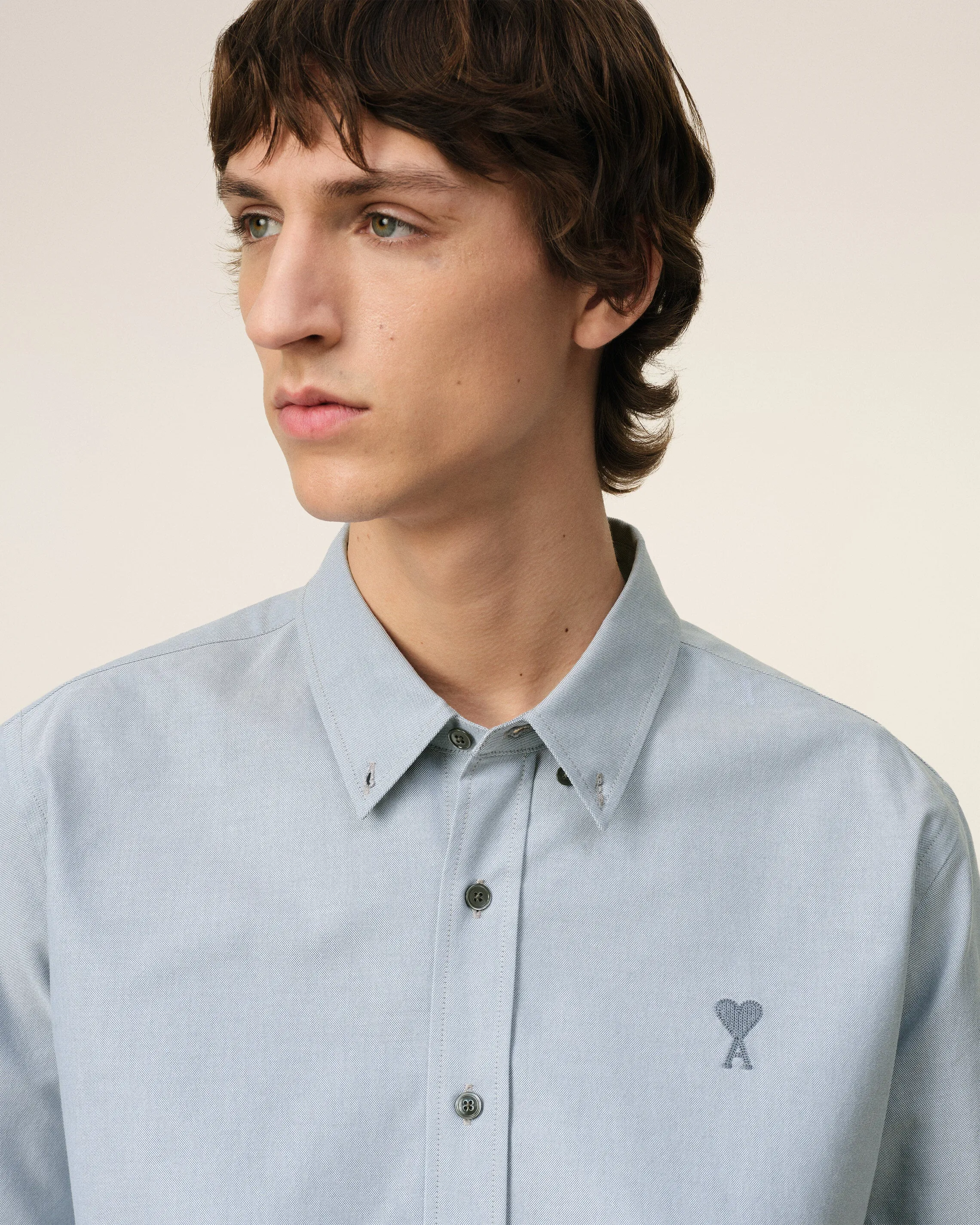 Chemise Bleue Col Boutonné Ami de Coeur En Coton sold by Ami product image thumbnail 4