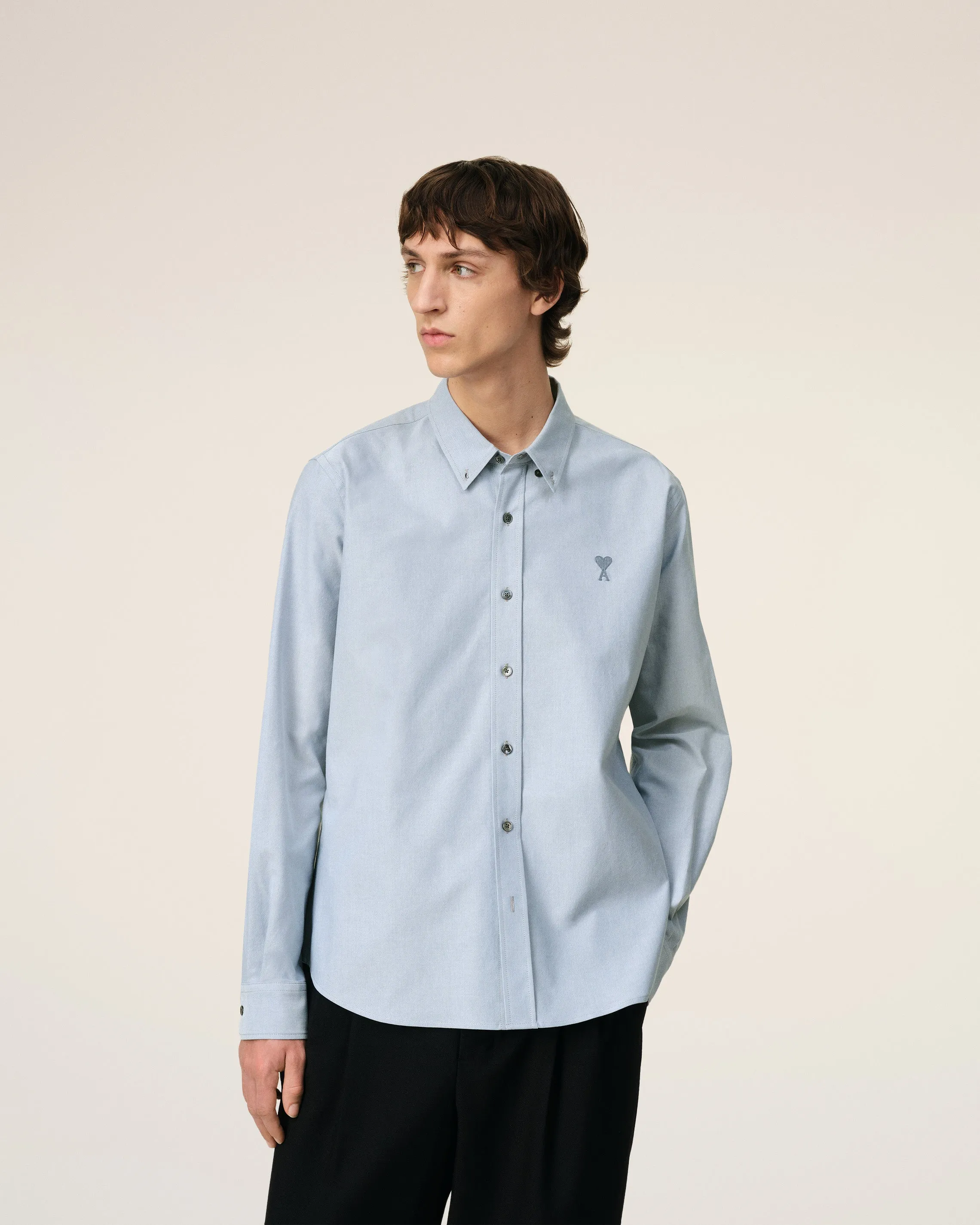 Chemise Bleue Col Boutonné Ami de Coeur En Coton sold by Ami product image thumbnail 3