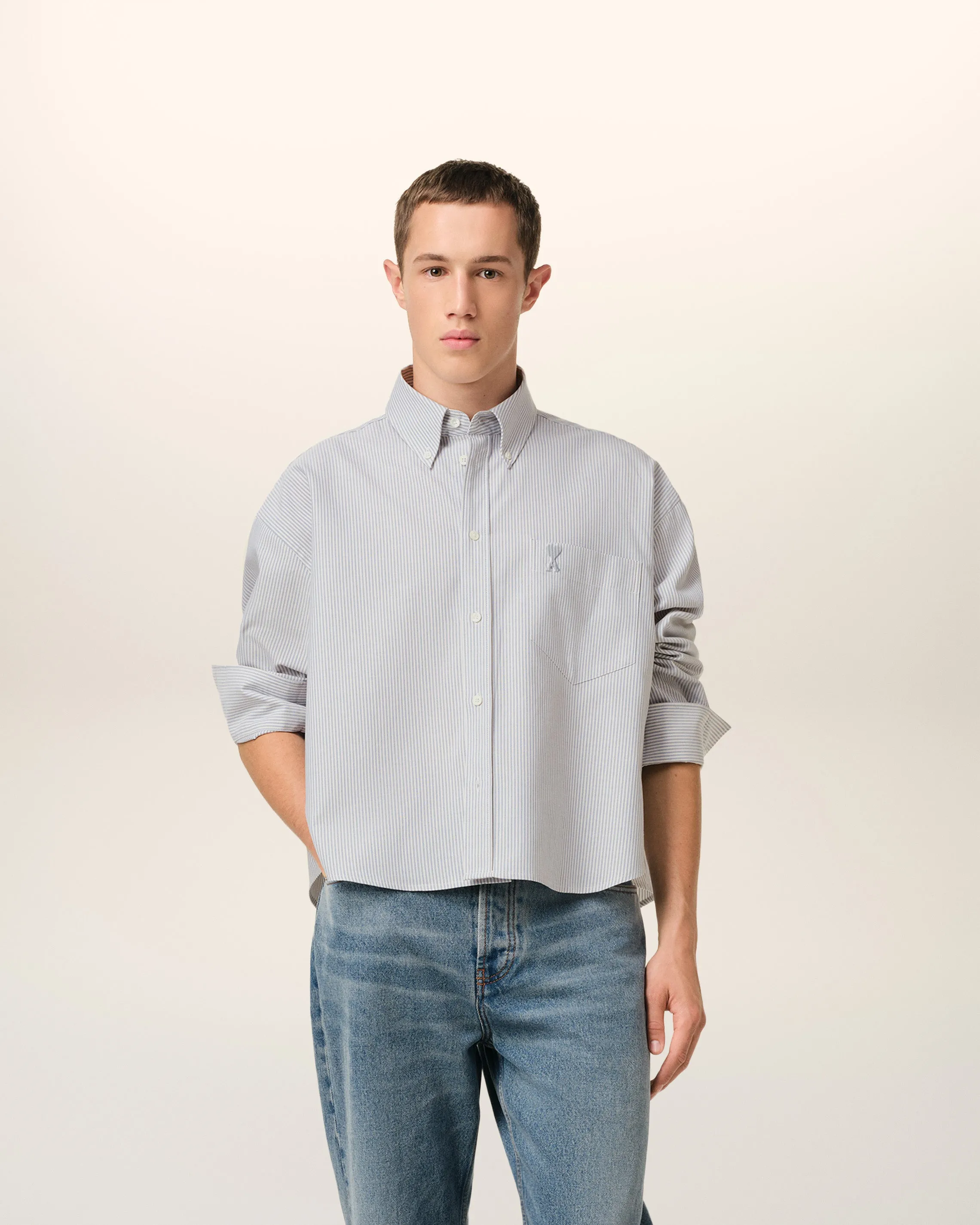 Chemise Violette Cropped Oversize En Coton sold by Ami product image thumbnail 2