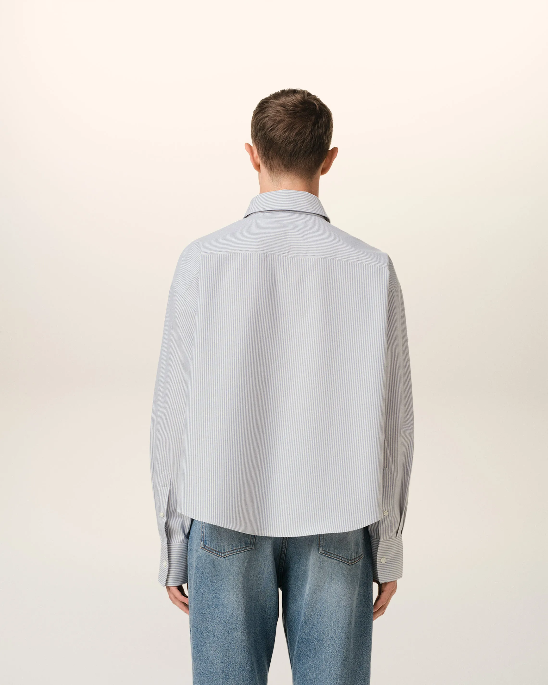 Chemise Violette Cropped Oversize En Coton sold by Ami product image thumbnail 5