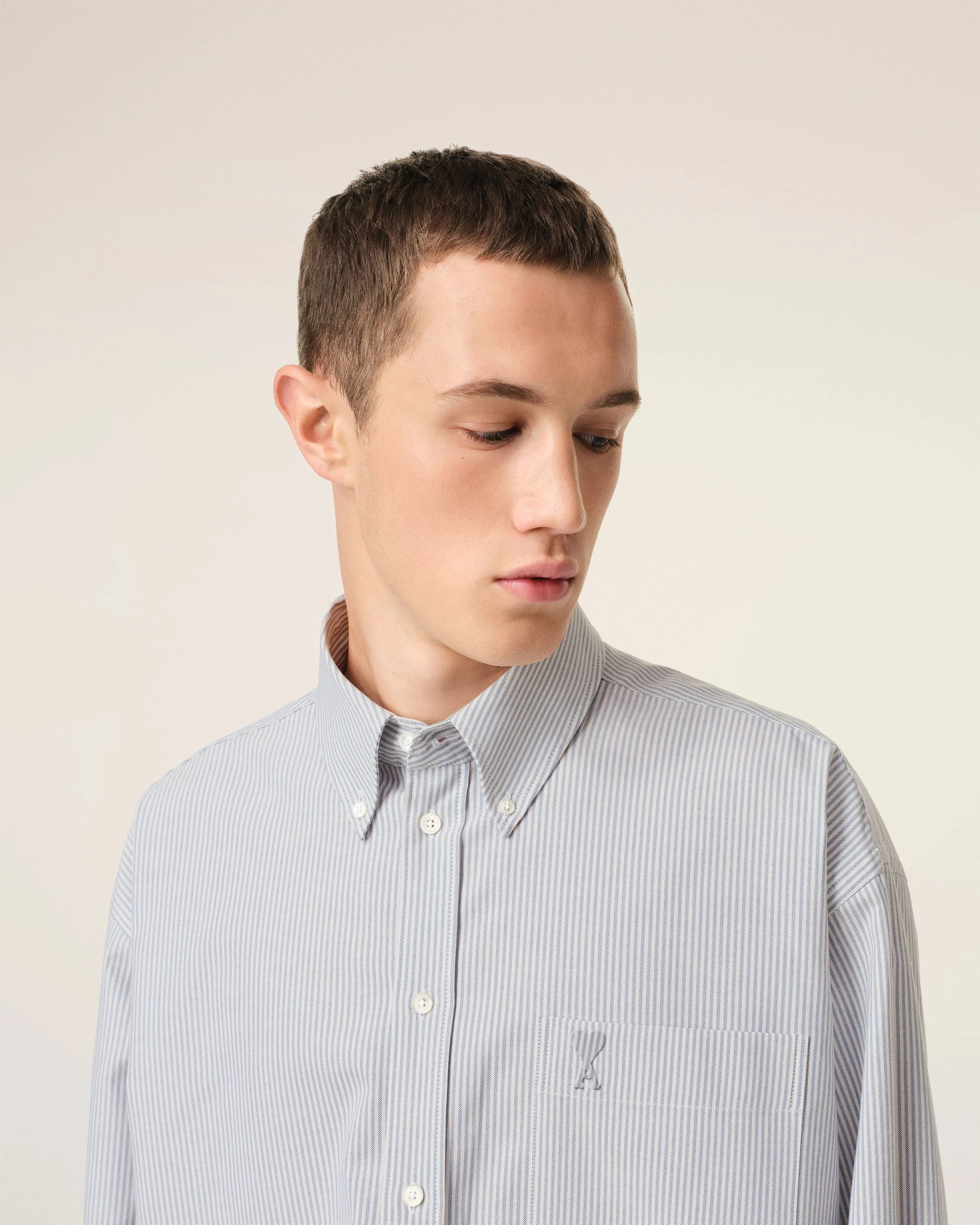 Chemise Violette Cropped Oversize En Coton sold by Ami product image thumbnail 4