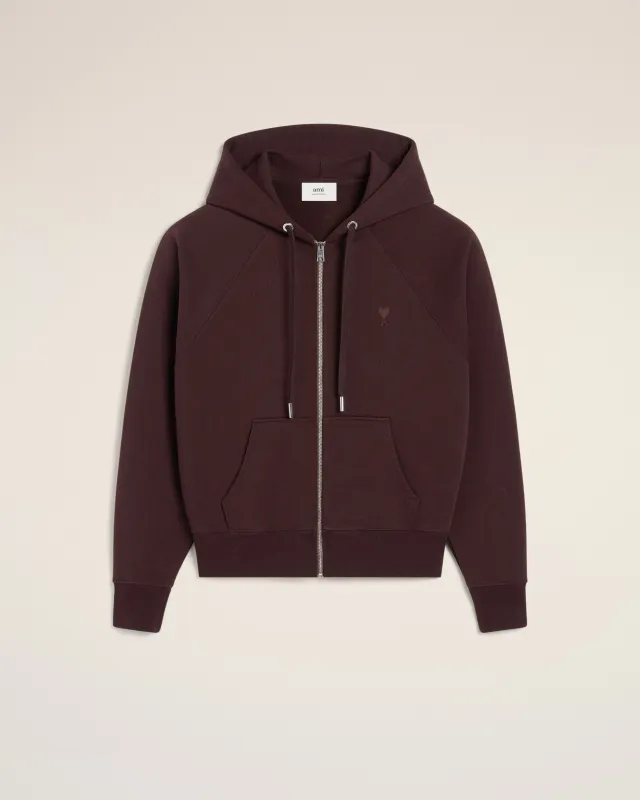 Hoodie Bordeaux Ami de Coeur Ton Sur Ton En Coton sold by Ami