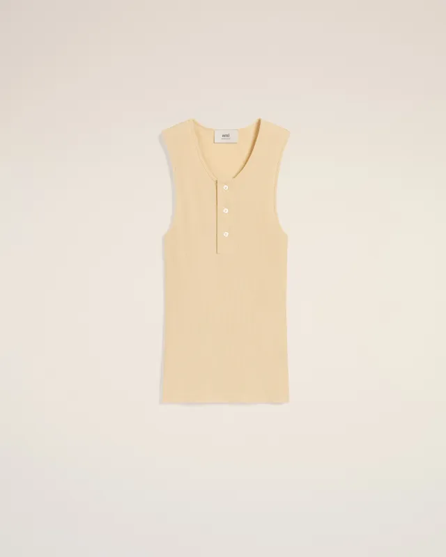 Débardeur Beige En Jersey Côtélé Léger sold by Ami
