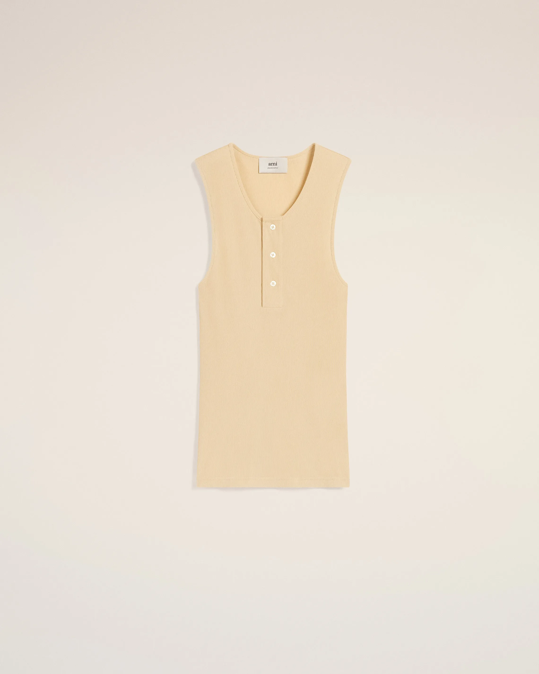 Débardeur Beige En Jersey Côtélé Léger sold by Ami