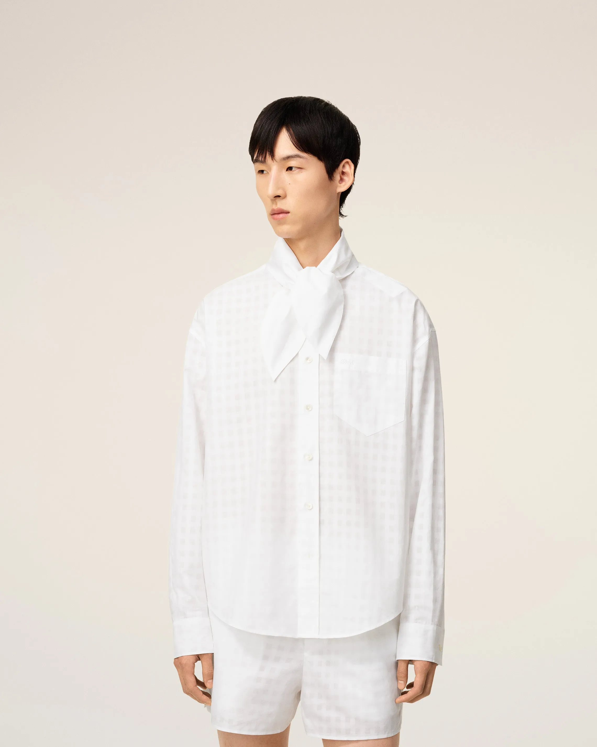 Chemise Blanche Col Foulard En Coton sold by Ami product image thumbnail 3