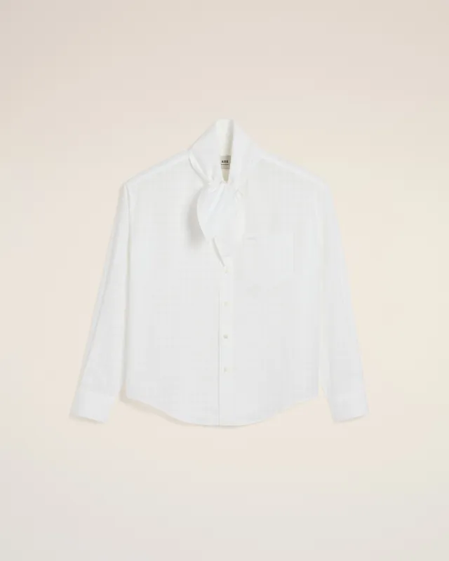 Chemise Blanche Col Foulard En Coton sold by Ami