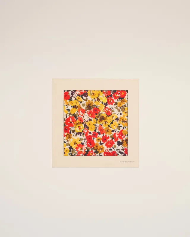 Bandana Jaune Fleuri En Soie made by Ami