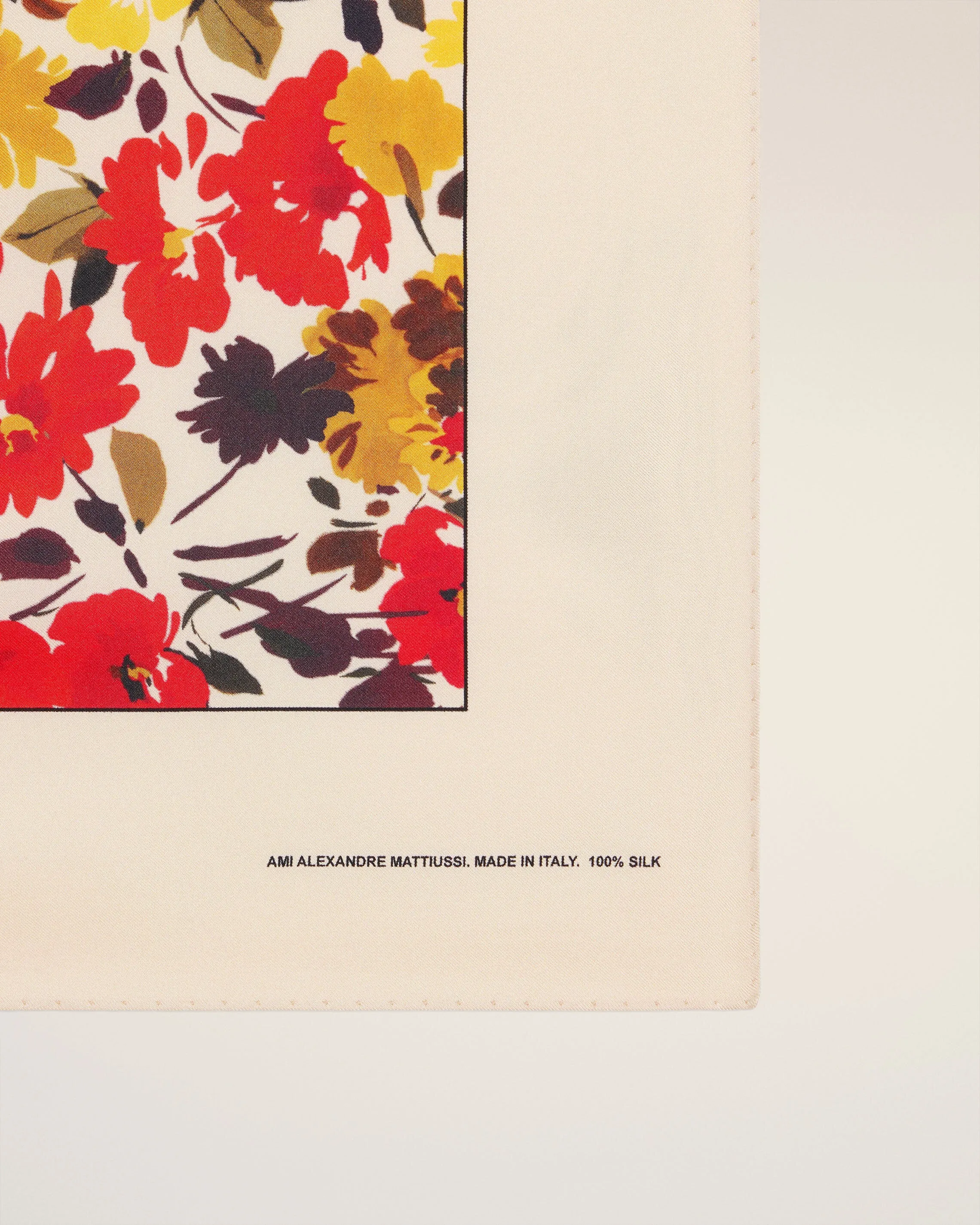 Bandana Jaune Fleuri En Soie sold by Ami product image thumbnail 3