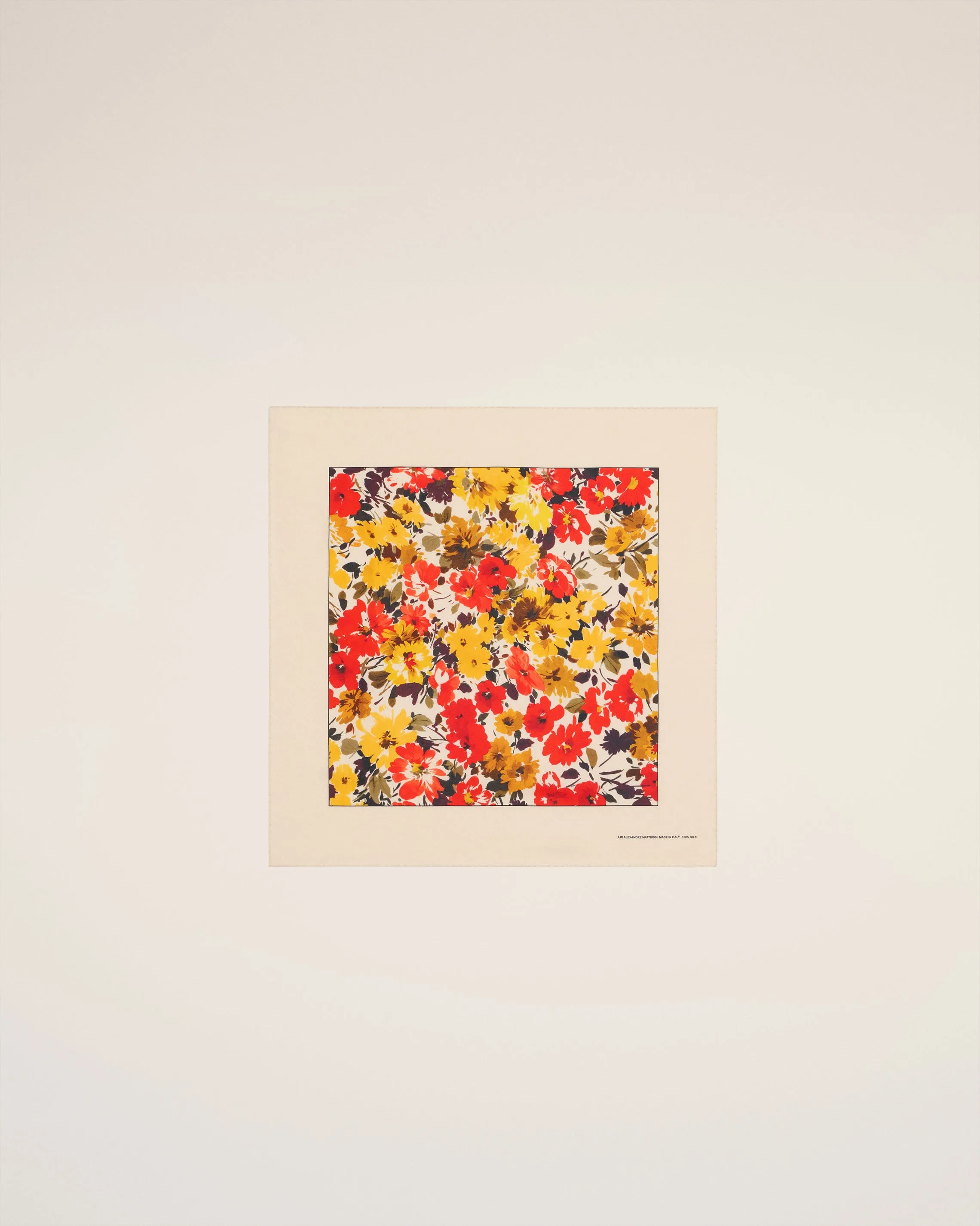 Bandana Jaune Fleuri En Soie sold by Ami product image thumbnail 5