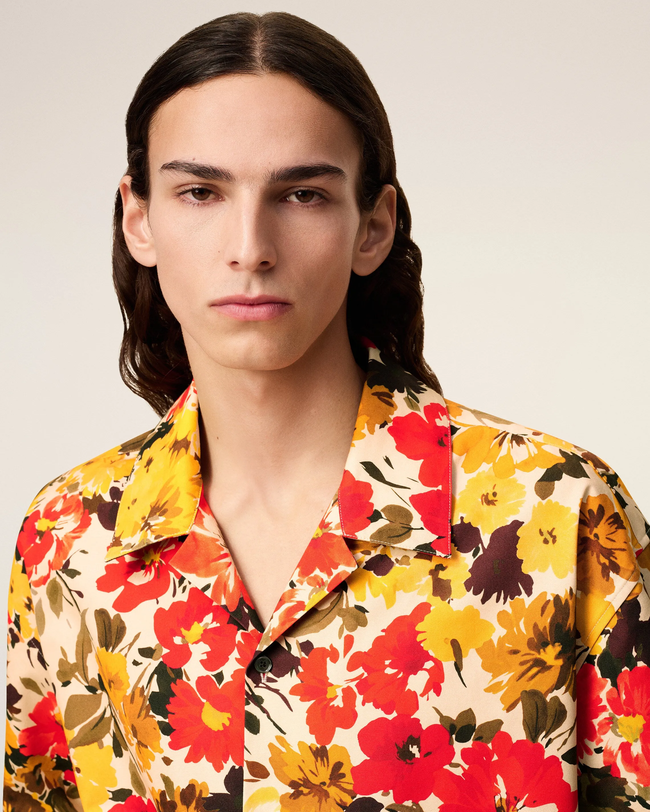 Chemise Jaune Fleurie À Manches Courtes En Coton sold by Ami product image thumbnail 4