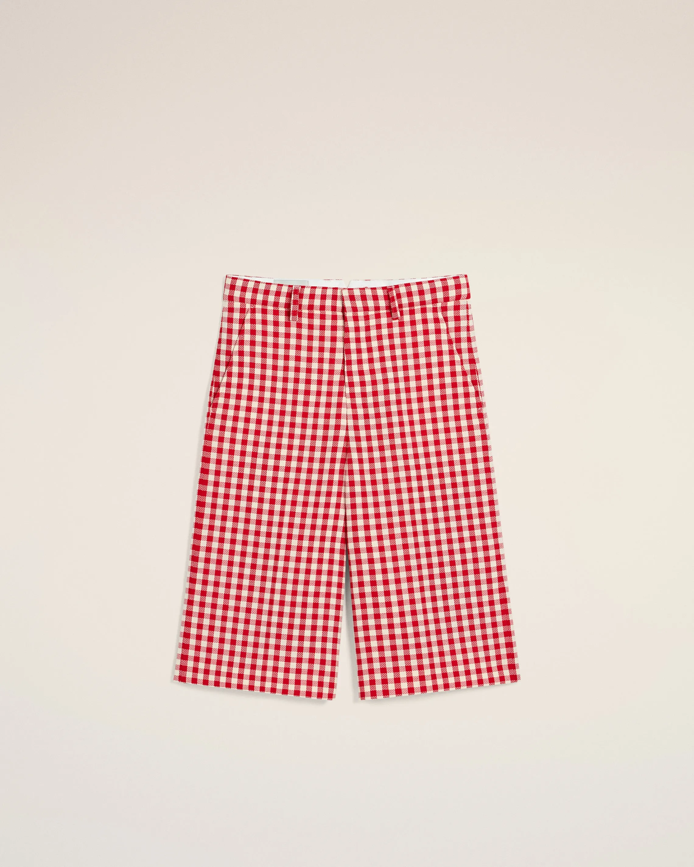 Bermuda Rouge à Carreaux Large En Laine sold by Ami
