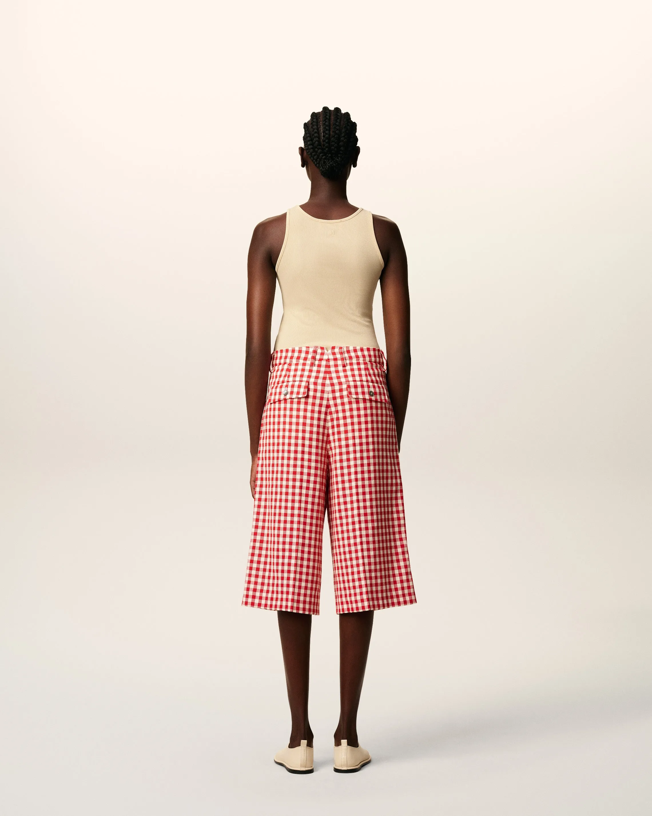 Bermuda Rouge à Carreaux Large En Laine sold by Ami product image thumbnail 4