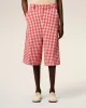 Bermuda Rouge à Carreaux Large En Laine sold by Ami