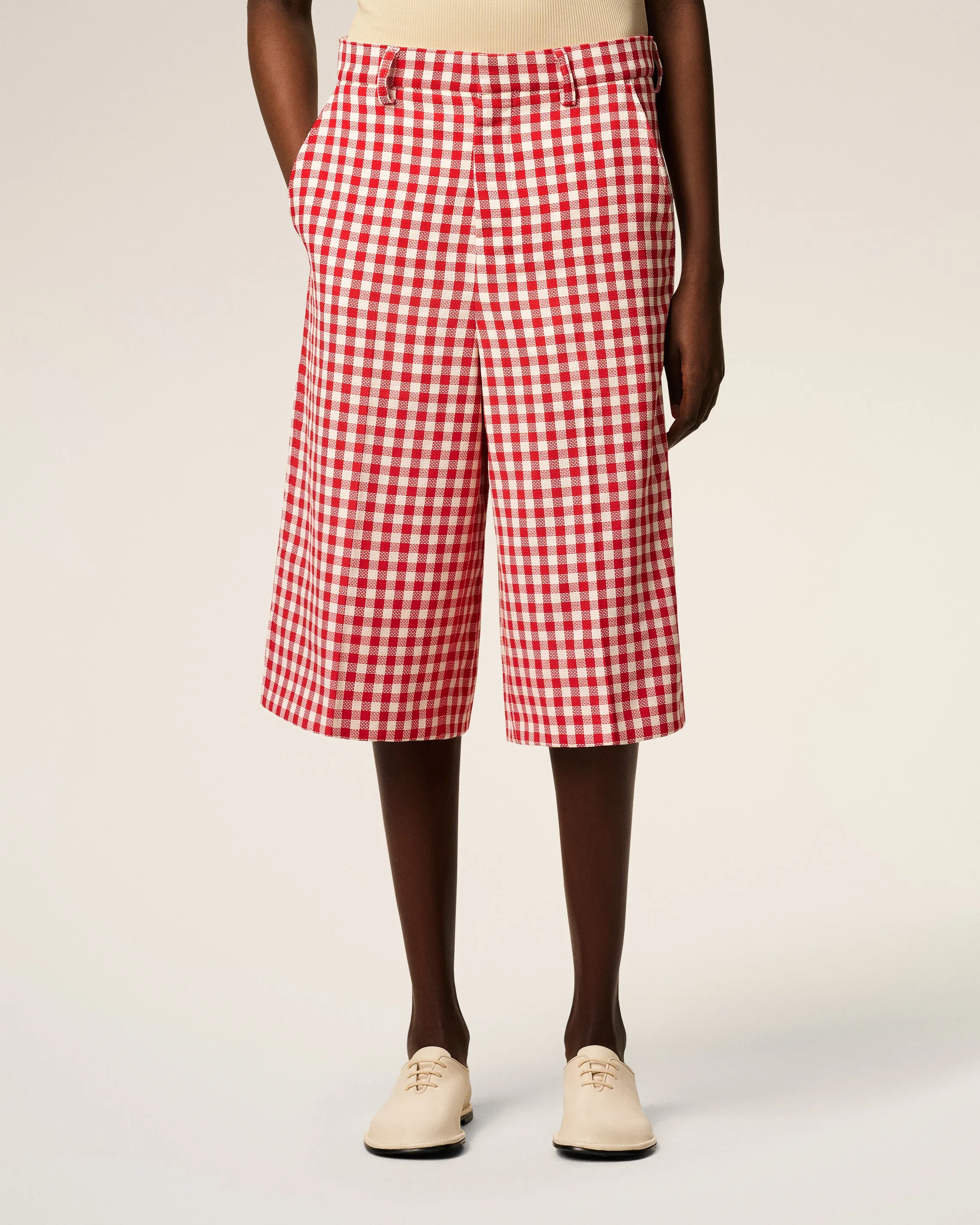 Bermuda Rouge à Carreaux Large En Laine sold by Ami product image thumbnail 3