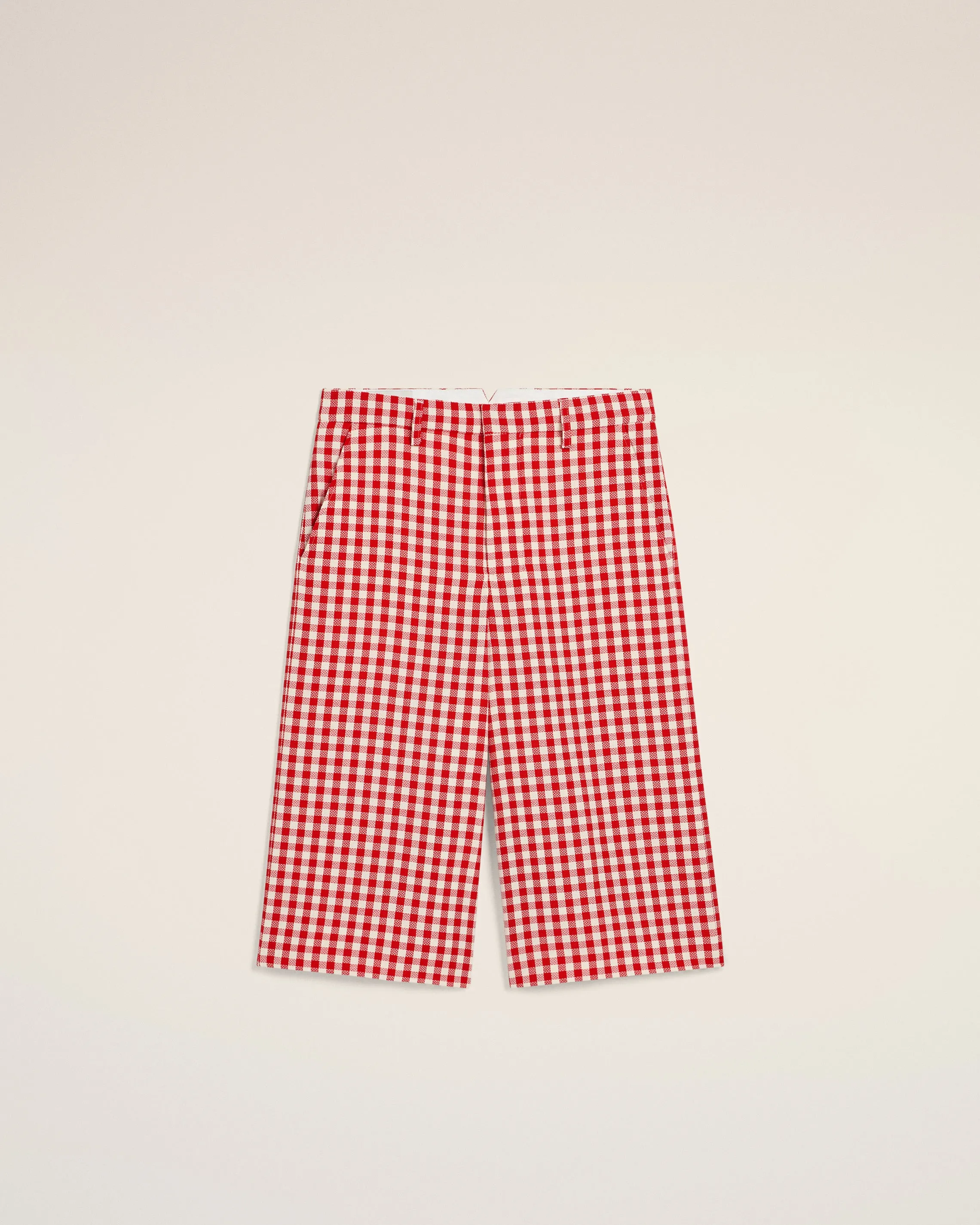 Bermuda Rouge à Carreaux Large En Laine sold by Ami