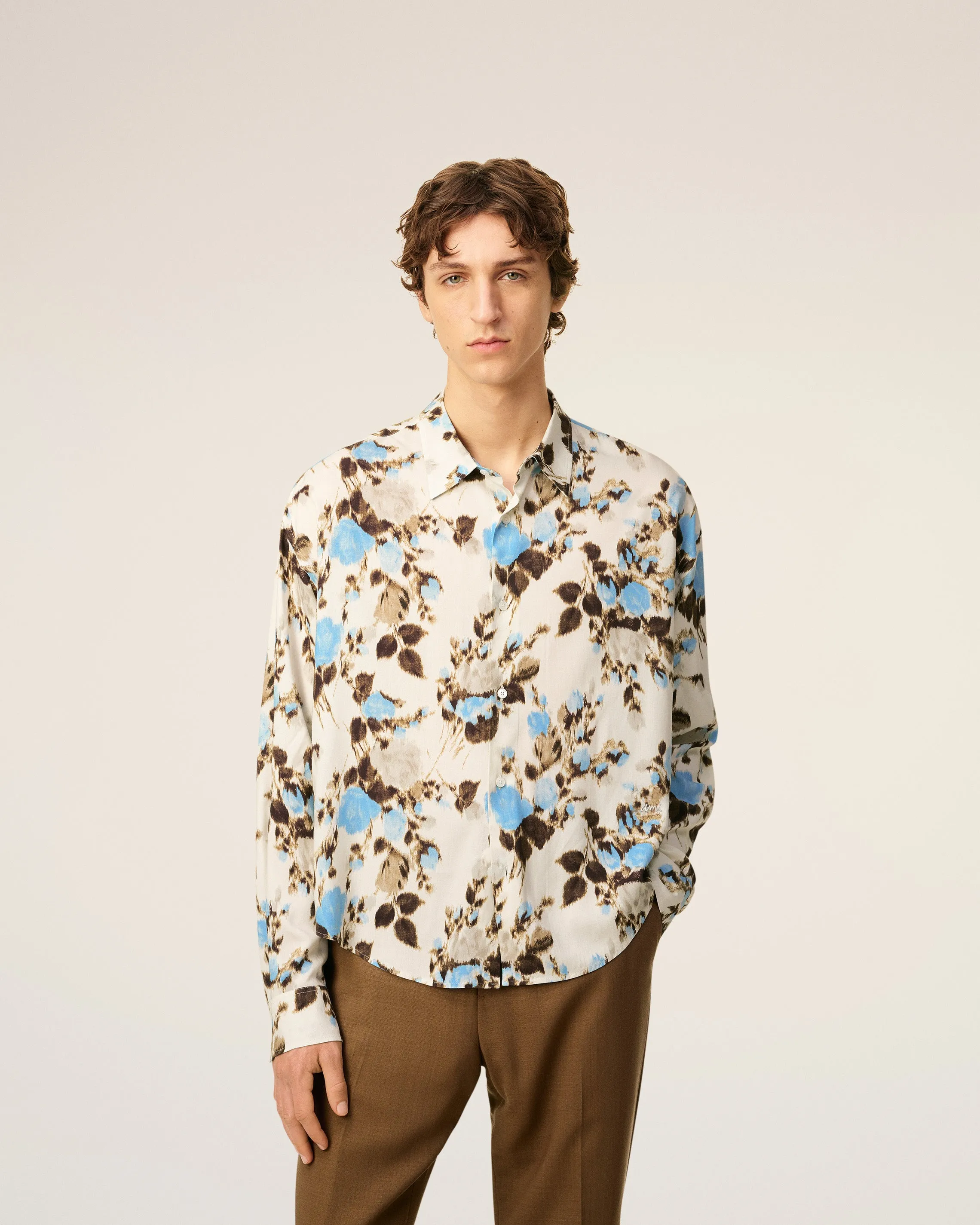 Chemise Bleue Boxy Bleue Imprimé Fleuris sold by Ami product image thumbnail 3