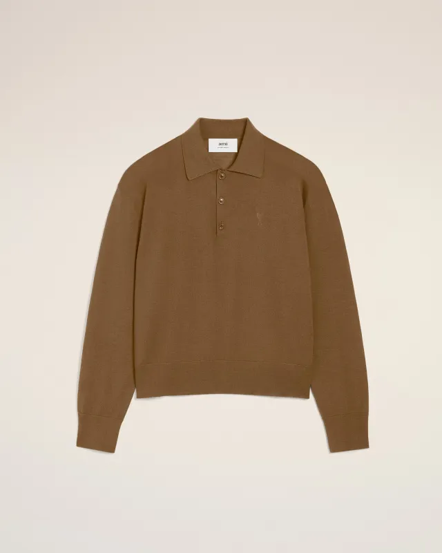 Polo Marron Ami De Coeur En Laine sold by Ami