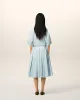 Jupe Corolle Bleue Midi En Taffetas sold by Ami