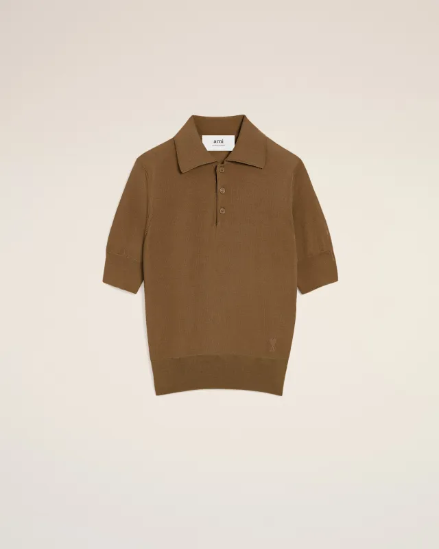 Polo Marron Ami De Coeur En Laine sold by Ami