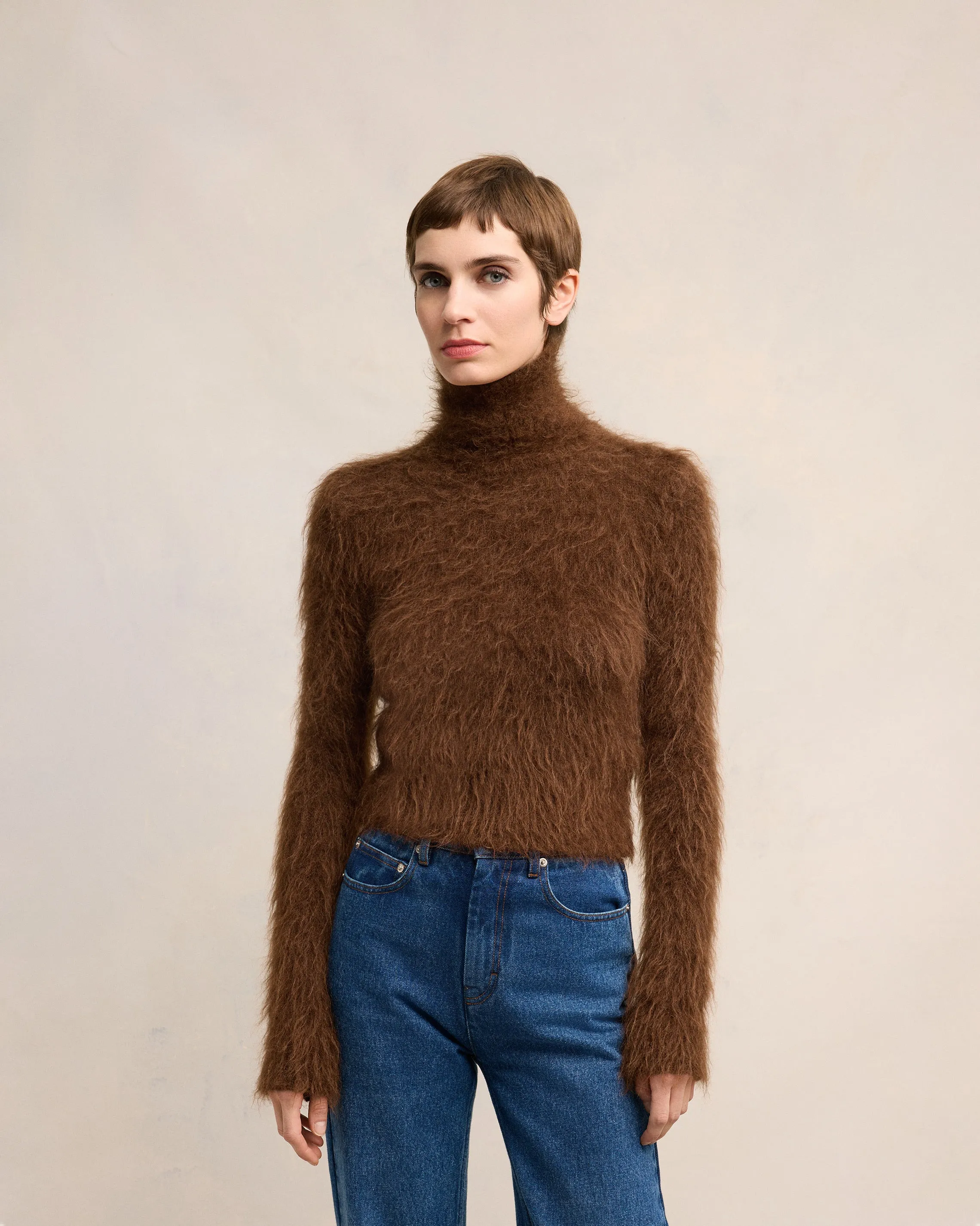 Pull En Alpaga Mohair Brossé sold by Ami product image thumbnail 3
