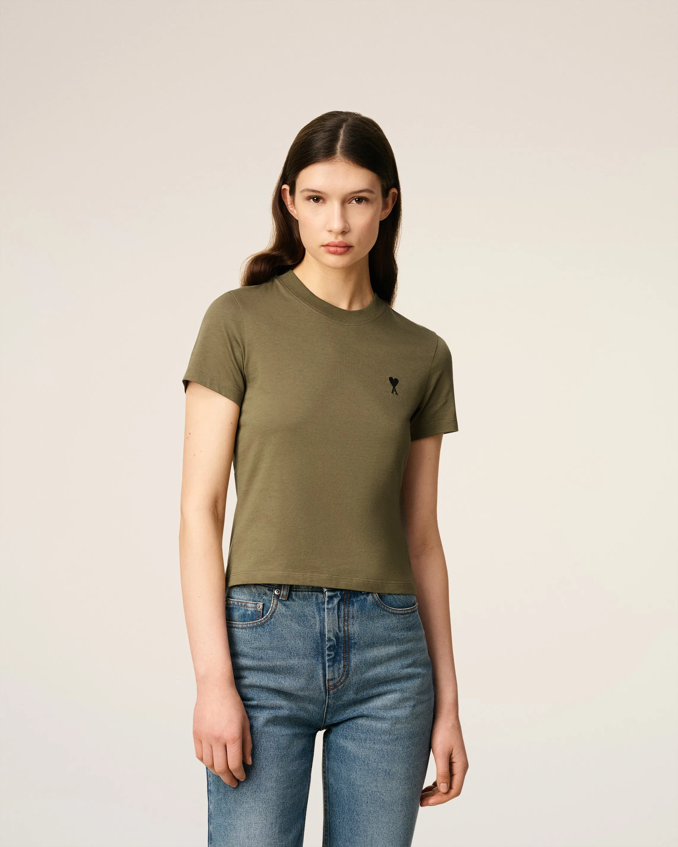 T-shirt Vert Ami De Coeur Croppé En Coton sold by Ami product image thumbnail 3