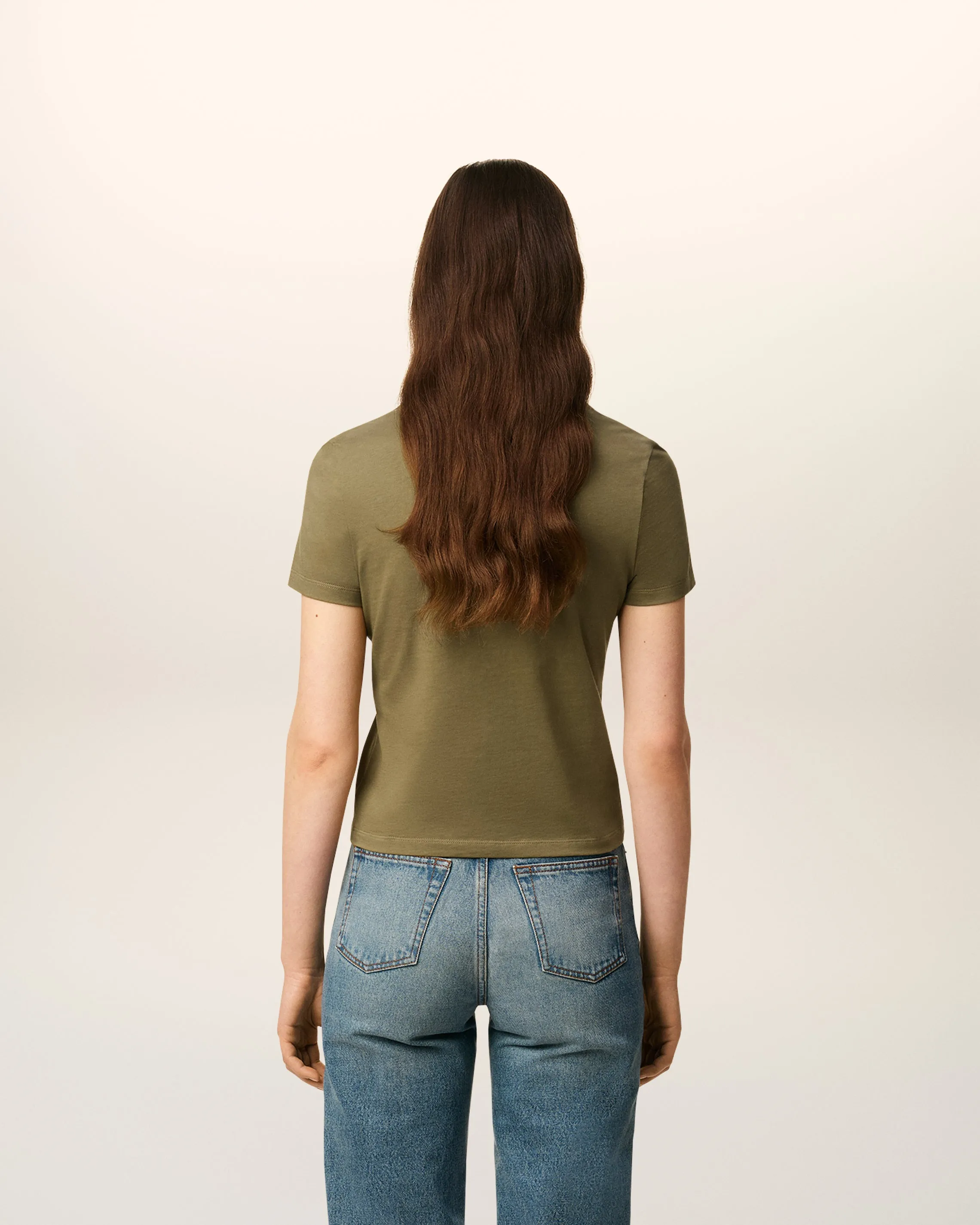 T-shirt Vert Ami De Coeur Croppé En Coton sold by Ami product image thumbnail 5
