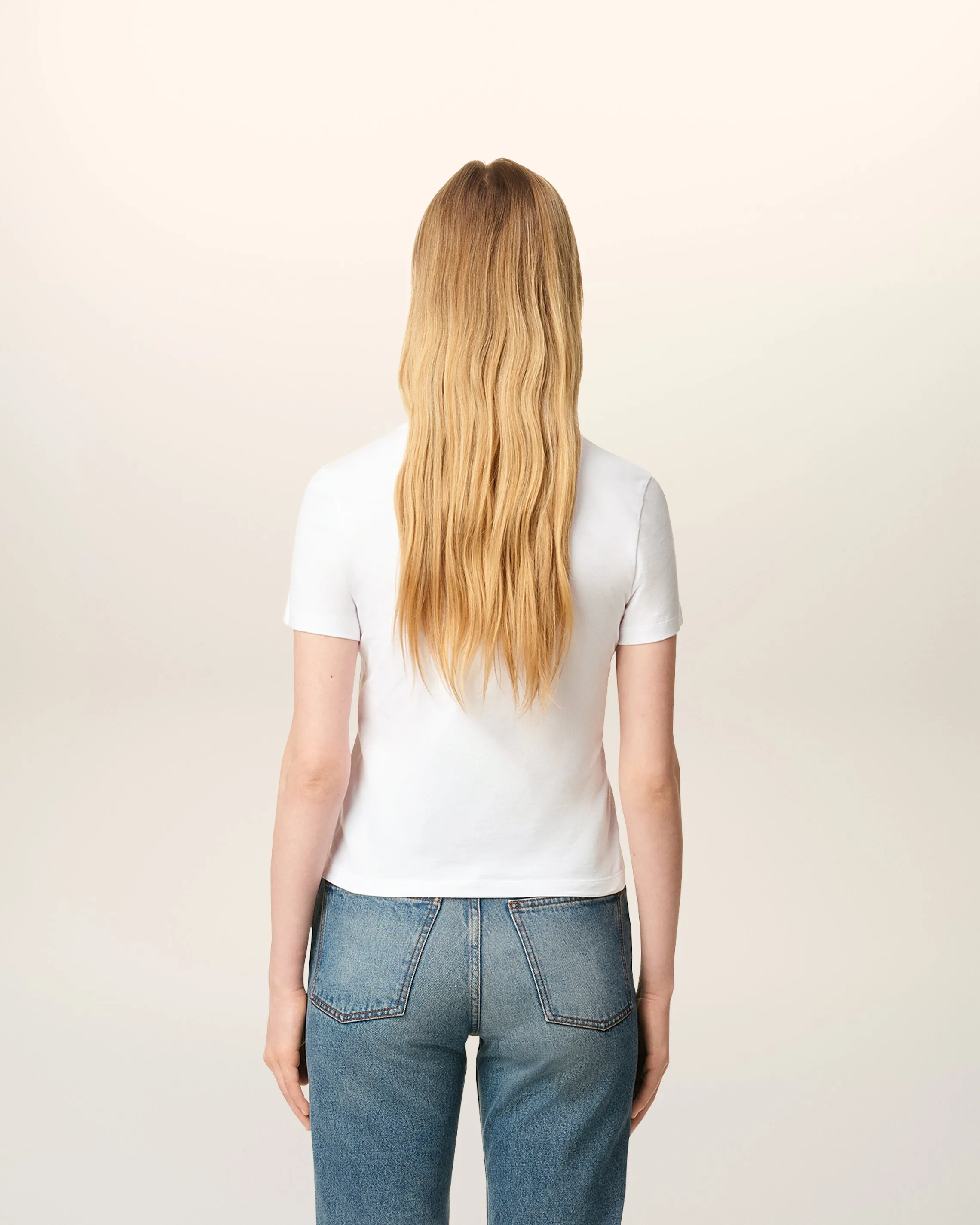 T-shirt Blanc Ami De Coeur Court en Coton sold by Ami product image thumbnail 5