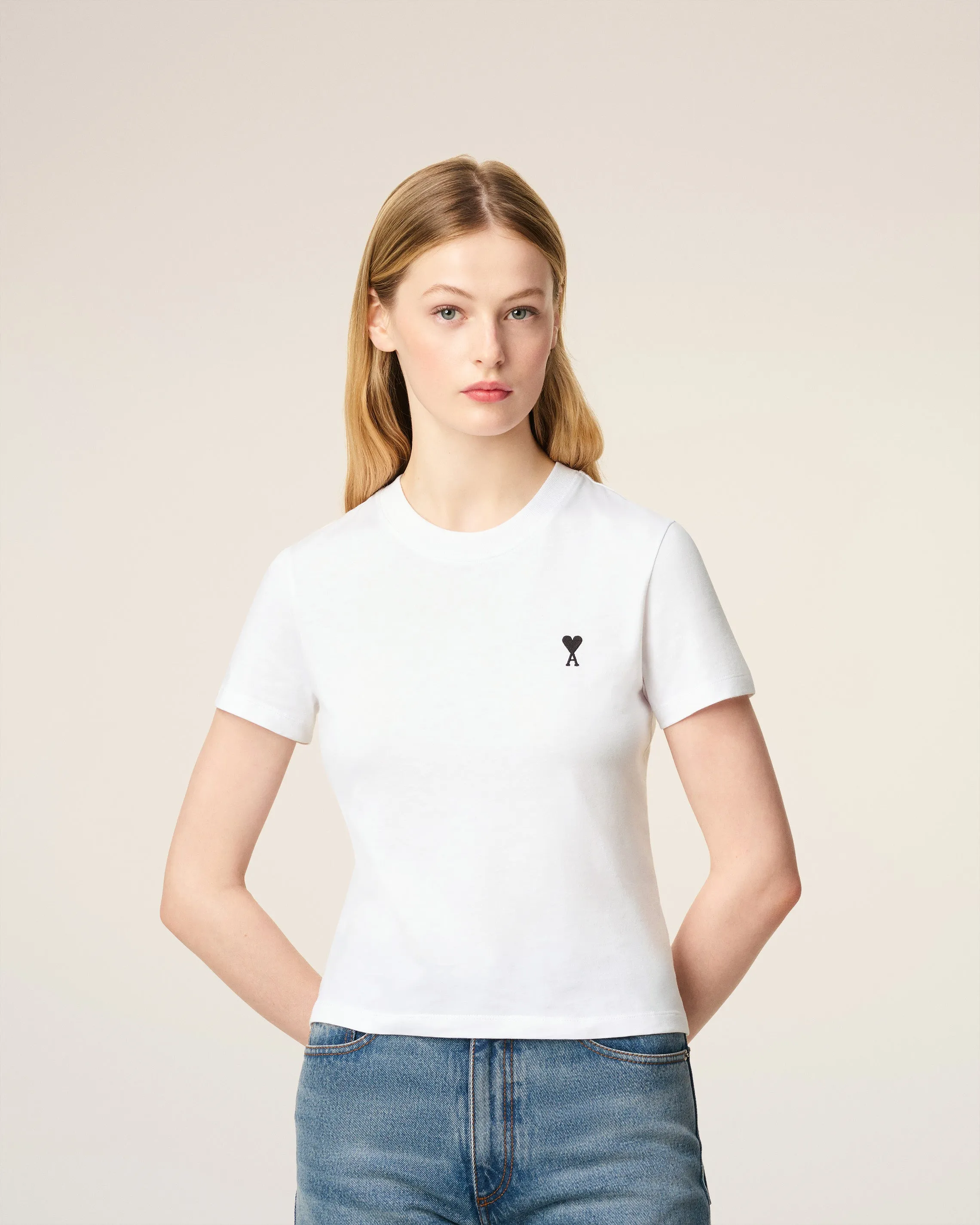 T-shirt Blanc Ami De Coeur Court en Coton sold by Ami product image thumbnail 3