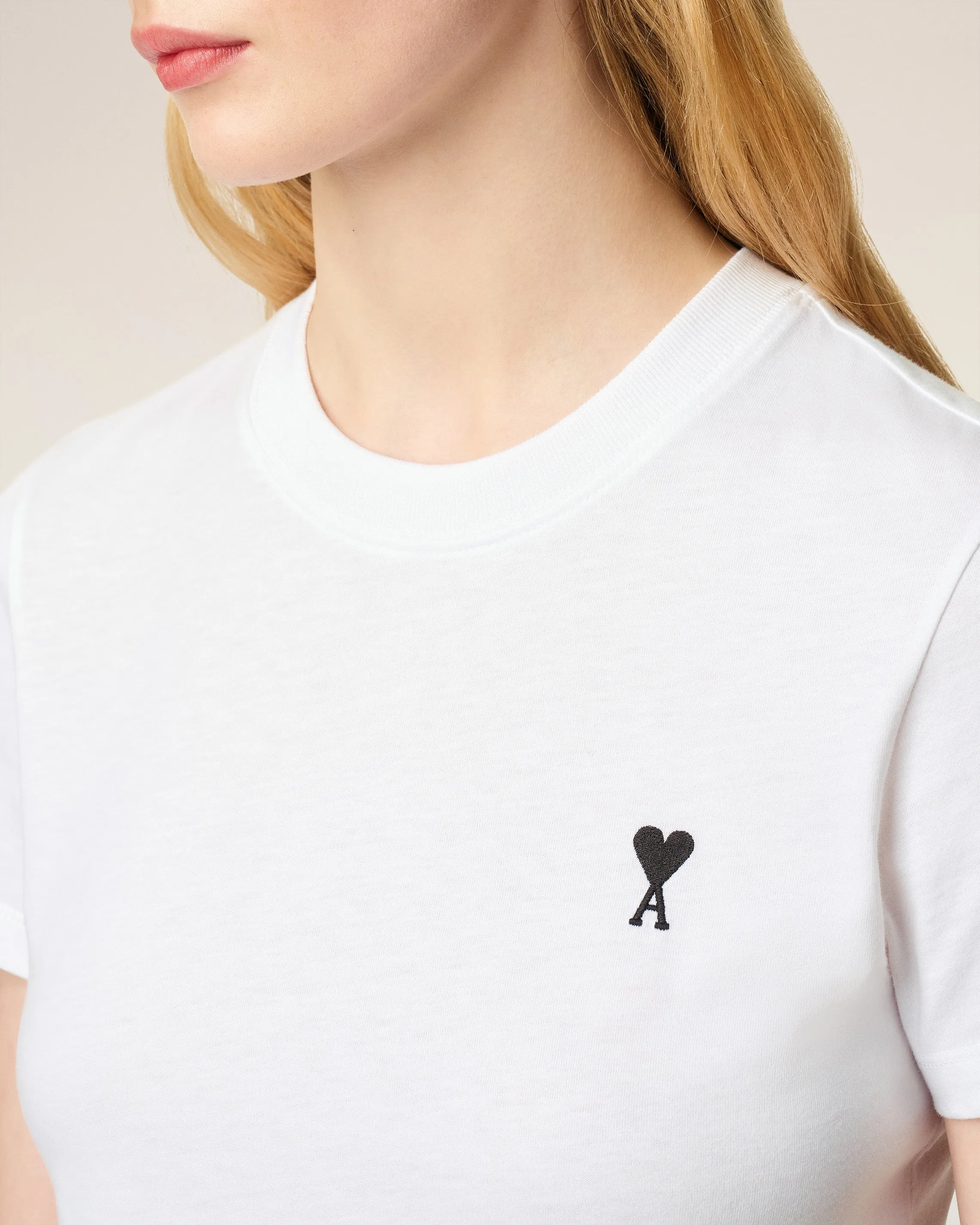 T-shirt Blanc Ami De Coeur Court en Coton sold by Ami product image thumbnail 4