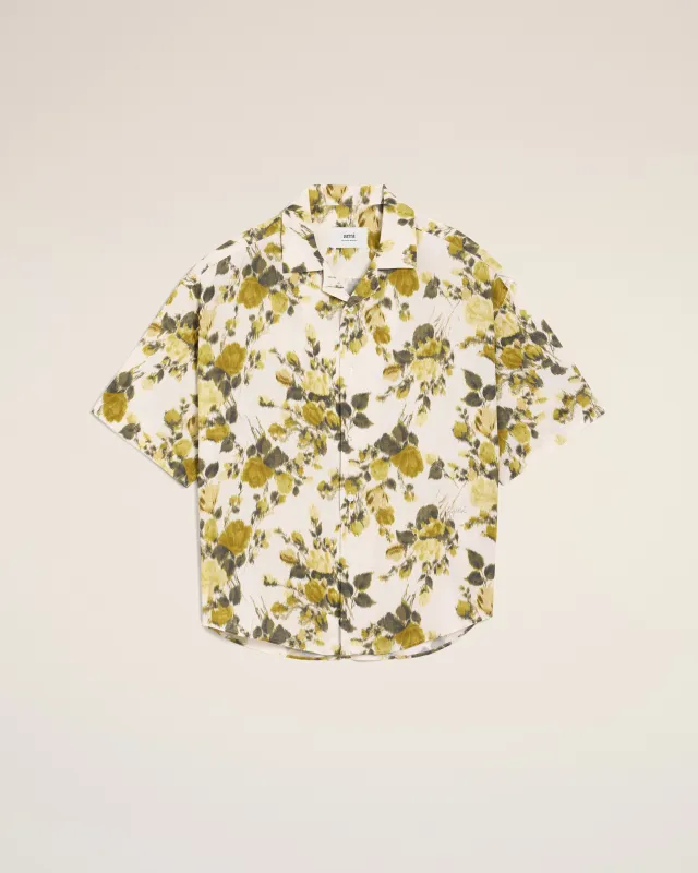 Chemise Verte Manches Courtes Imprimé Fleurs sold by Ami