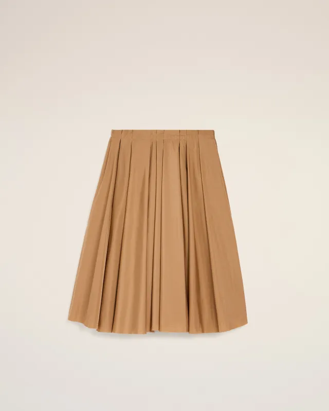Jupe Corolle Marron Midi  En Taffetas sold by Ami