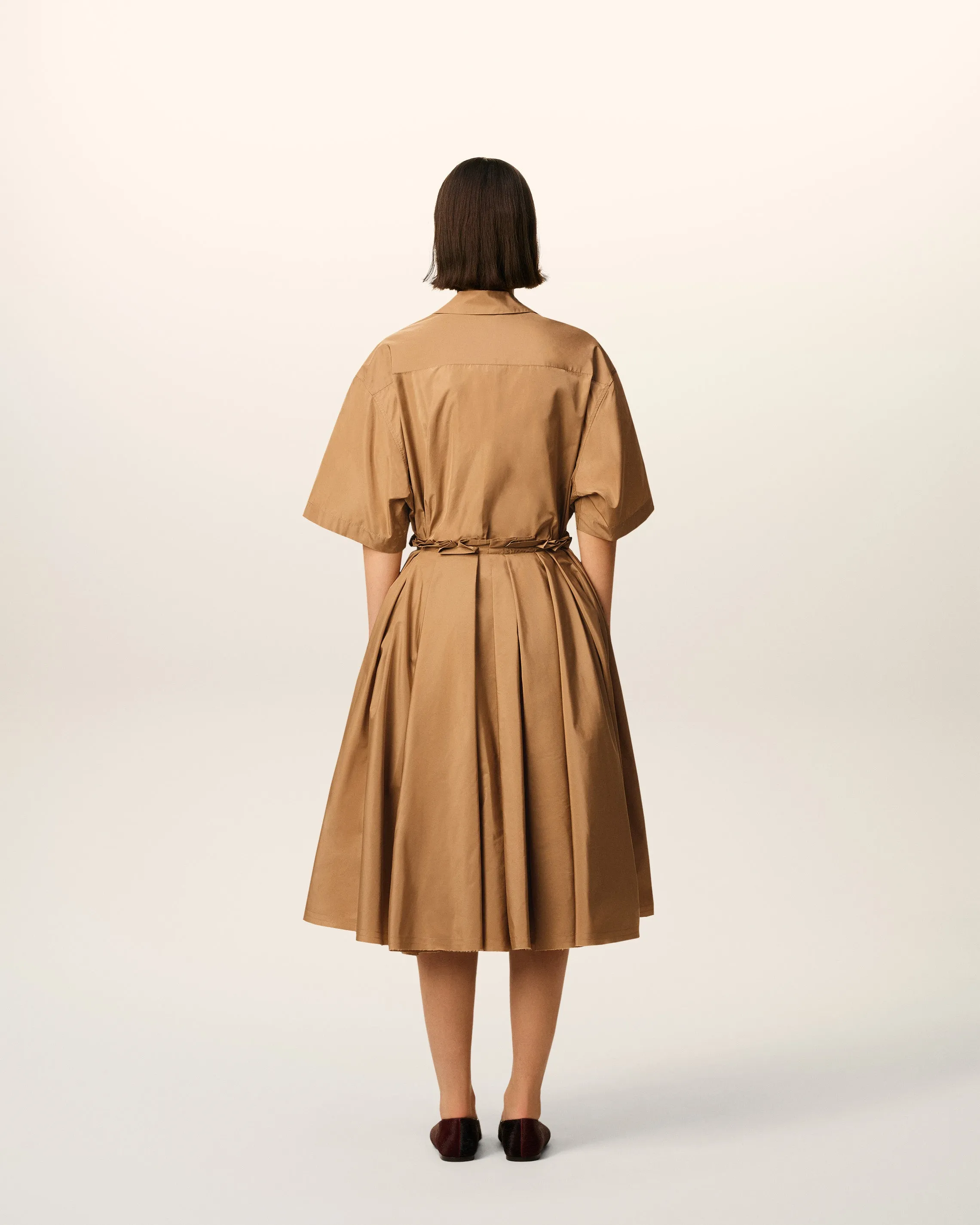 Jupe Corolle Marron Midi En Taffetas sold by Ami product image thumbnail 4