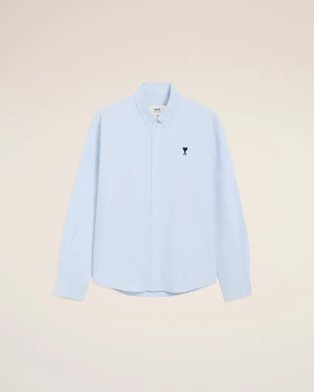 Chemise Bleue Col Boutonné Ami De Coeur En Coton sold by Ami