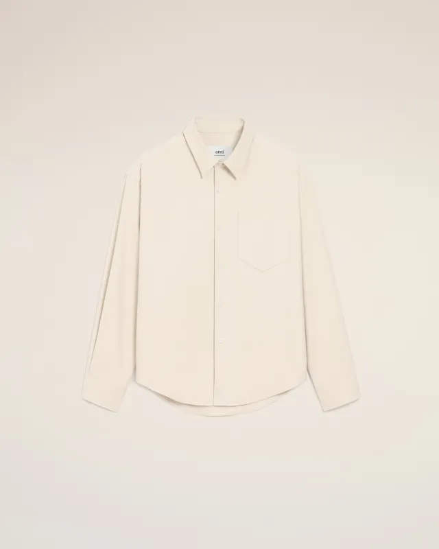Chemise Beige Boxy Embossée Ami De Coeur En Coton sold by Ami