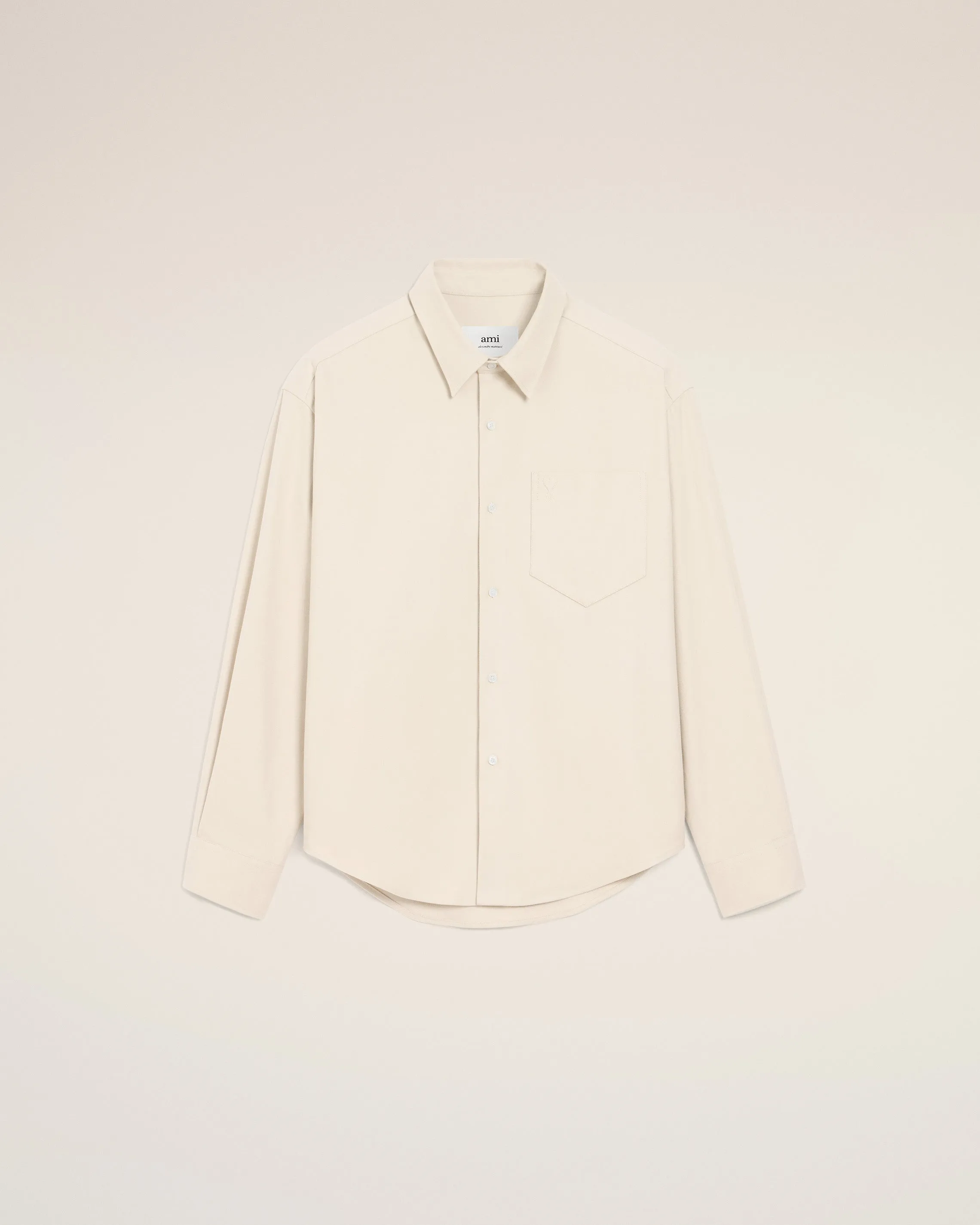 Chemise Beige Boxy Embossée Ami De Coeur En Coton sold by Ami