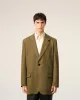 Veste Verte Ample Deux Boutons En Laine sold by Ami