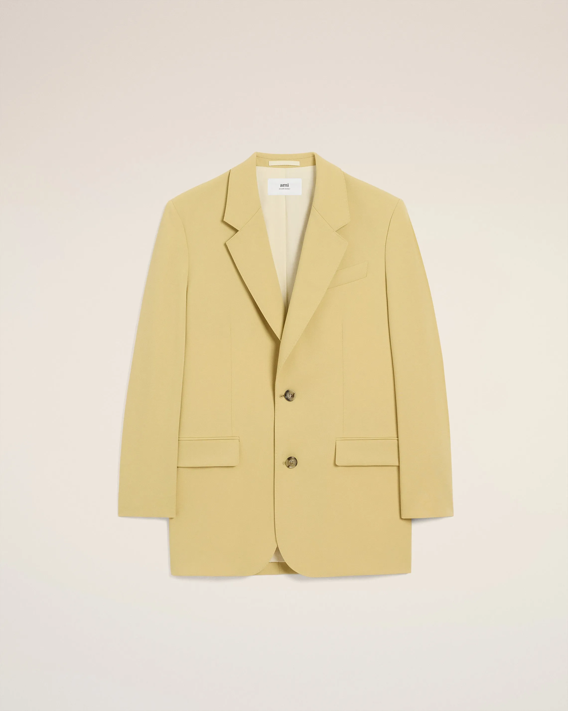 Veste Verte Deux Boutons Ample En Laine sold by Ami