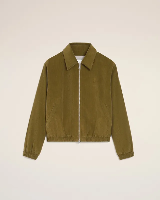 Blouson Vert Zippé Ami De Coeur En Coton sold by Ami