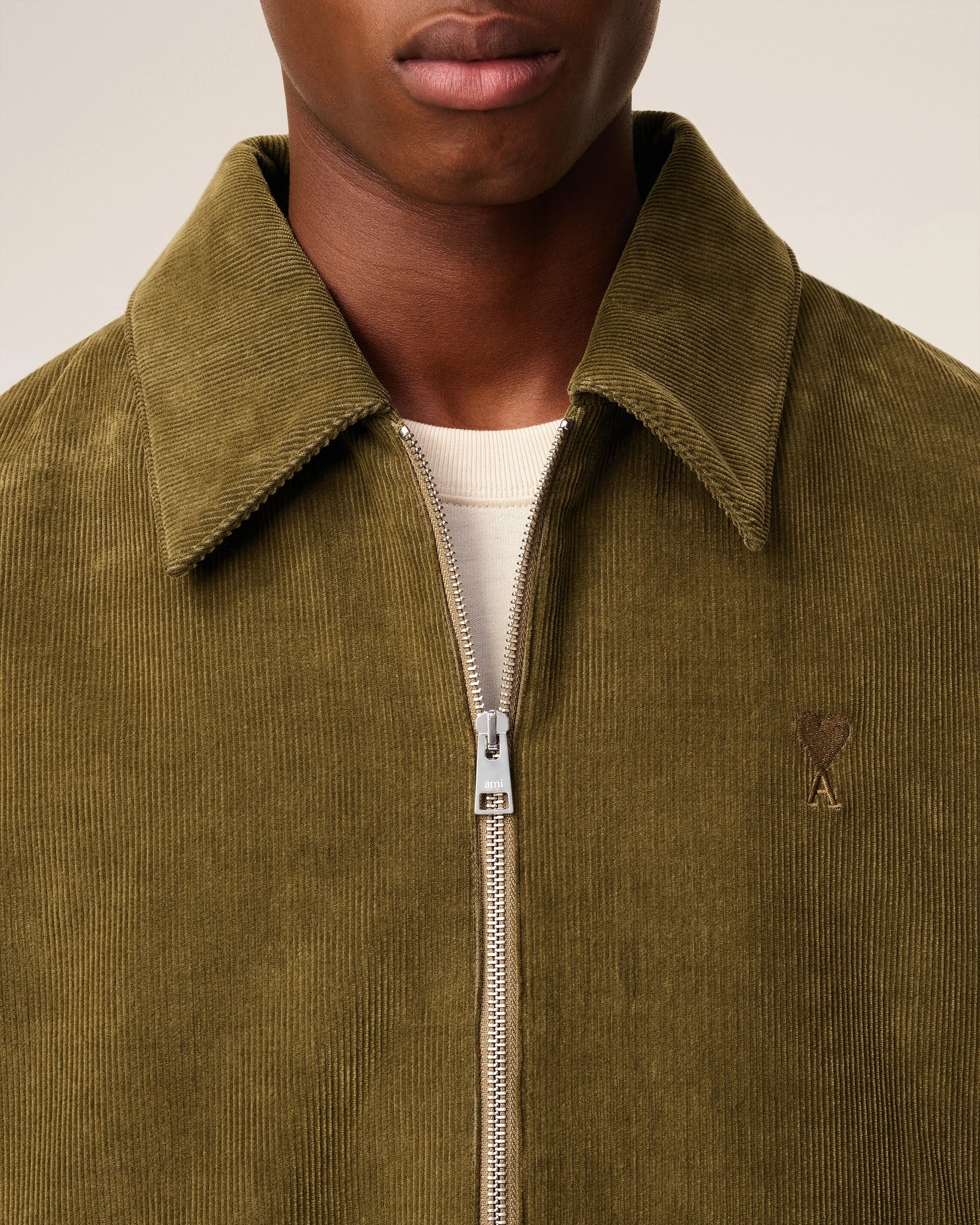 Blouson Vert Zippé Ami De Coeur En Coton sold by Ami product image thumbnail 4