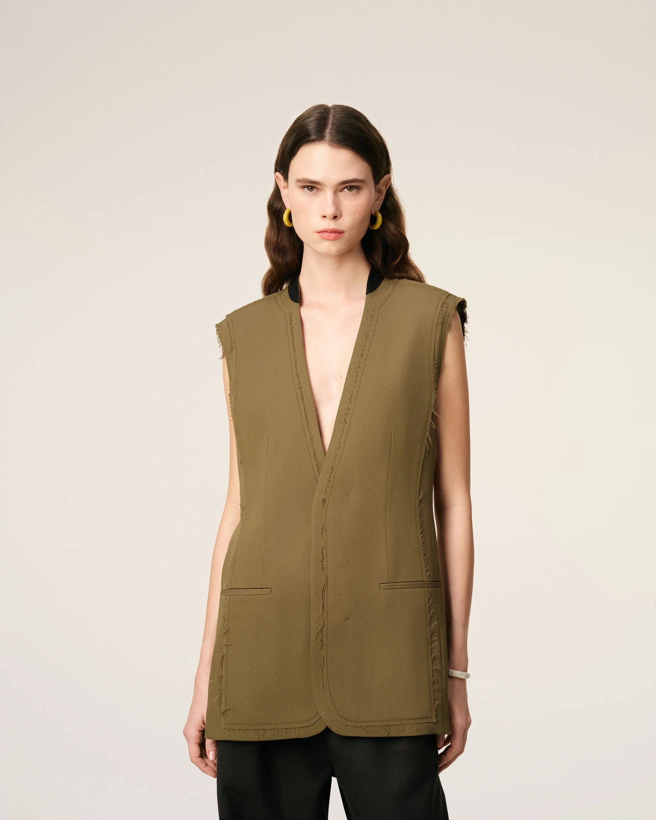 Veste Verte Sans Manches En Laine sold by Ami product image thumbnail 3